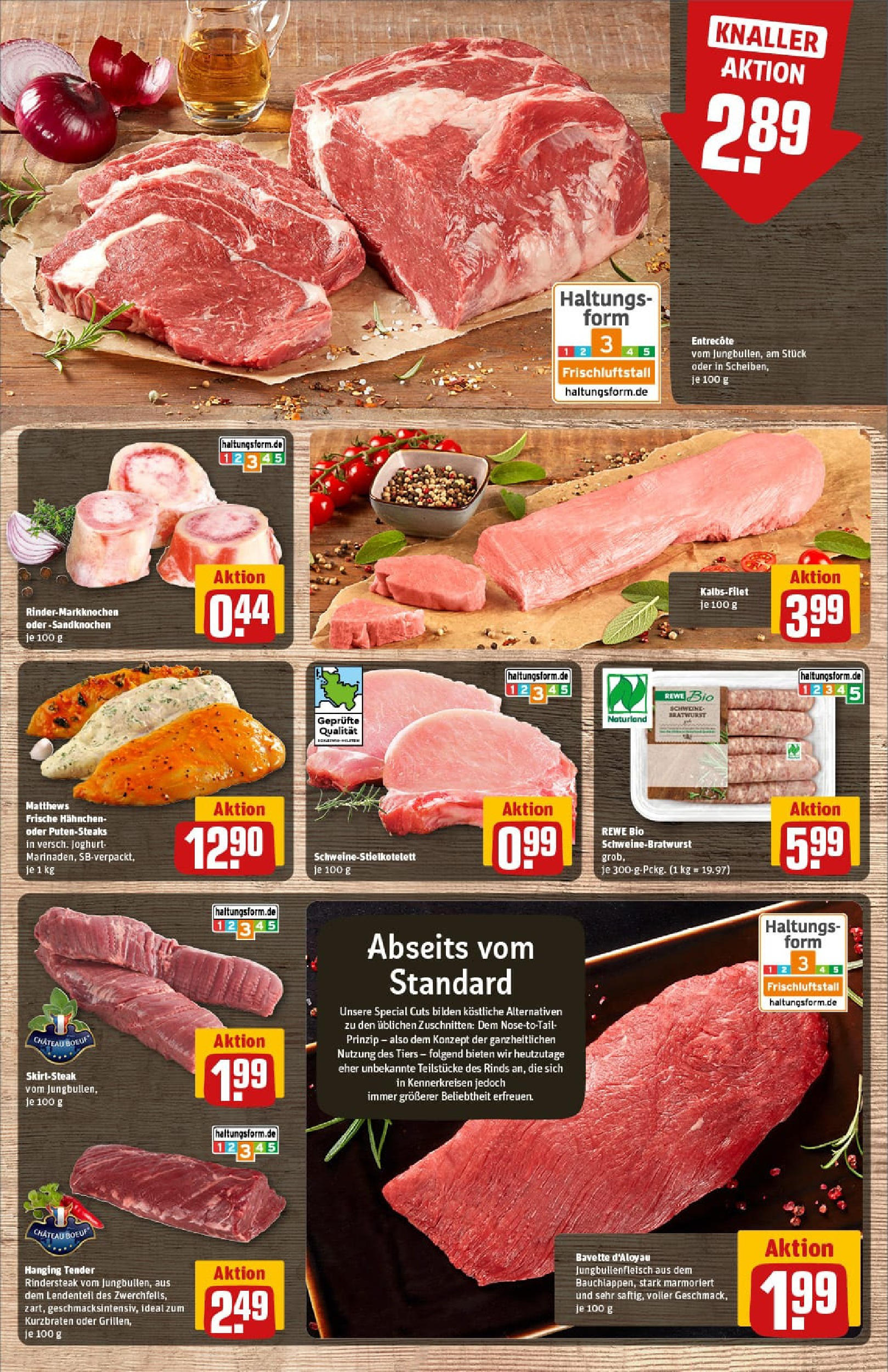 REWE Prospekt ab 13.07.2025 zum Blättern » Angebote | Seite: 9 | Produkte: Hahnchen, Joghurt, Entrecote, Steak