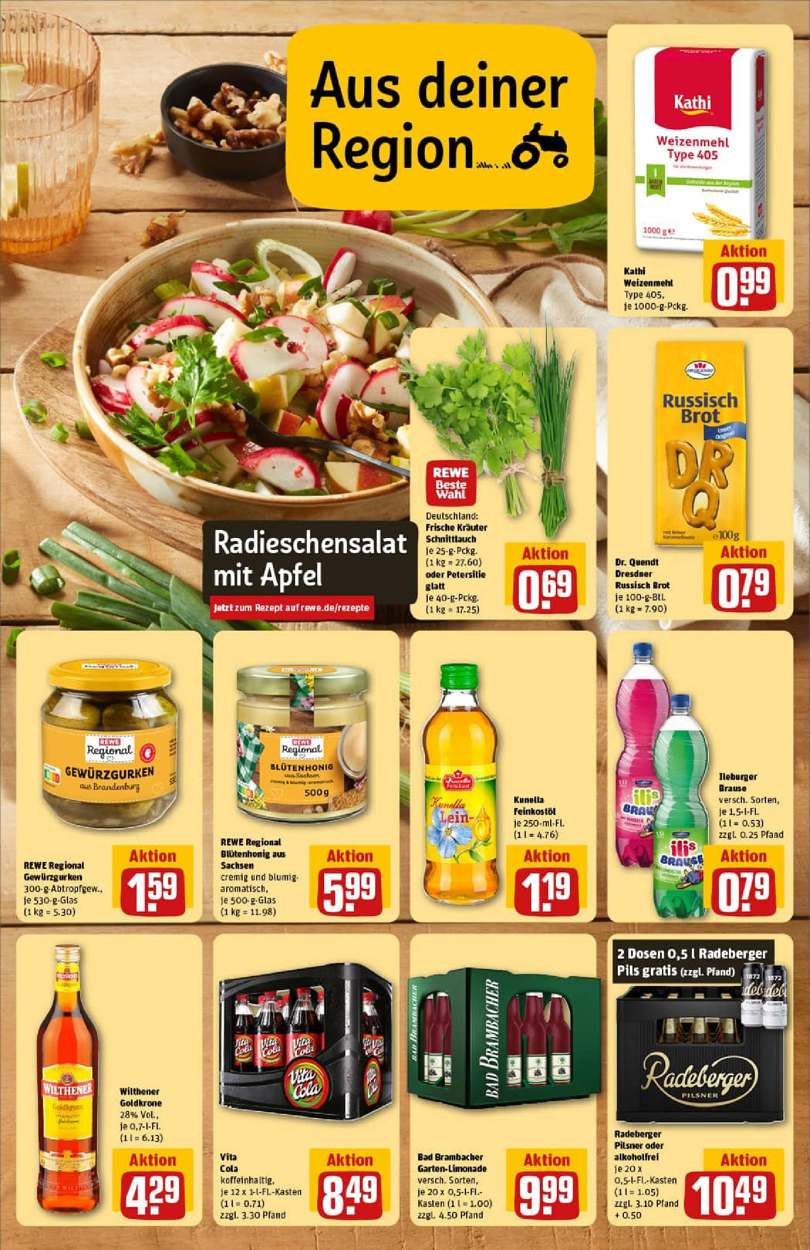 REWE Prospekt ab 13.07.2025 zum Blättern » Angebote | Seite: 5 | Produkte: Weizenmehl, Petersilie, Brot, Radeberger pilsner