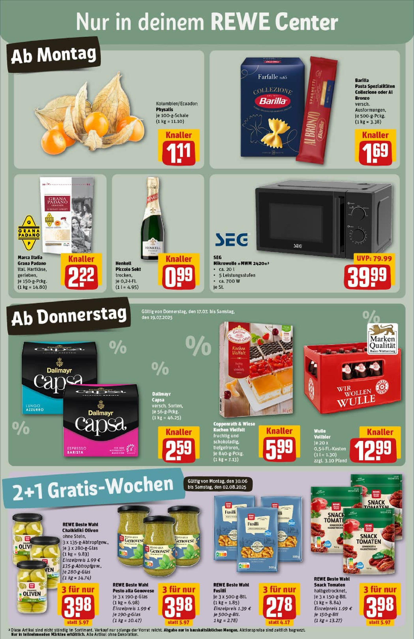 REWE Prospekt ab 13.07.2025 zum Blättern » Angebote | Seite: 3 | Produkte: Sekt, Dallmayr, Kuchen, Dallmayr capsa