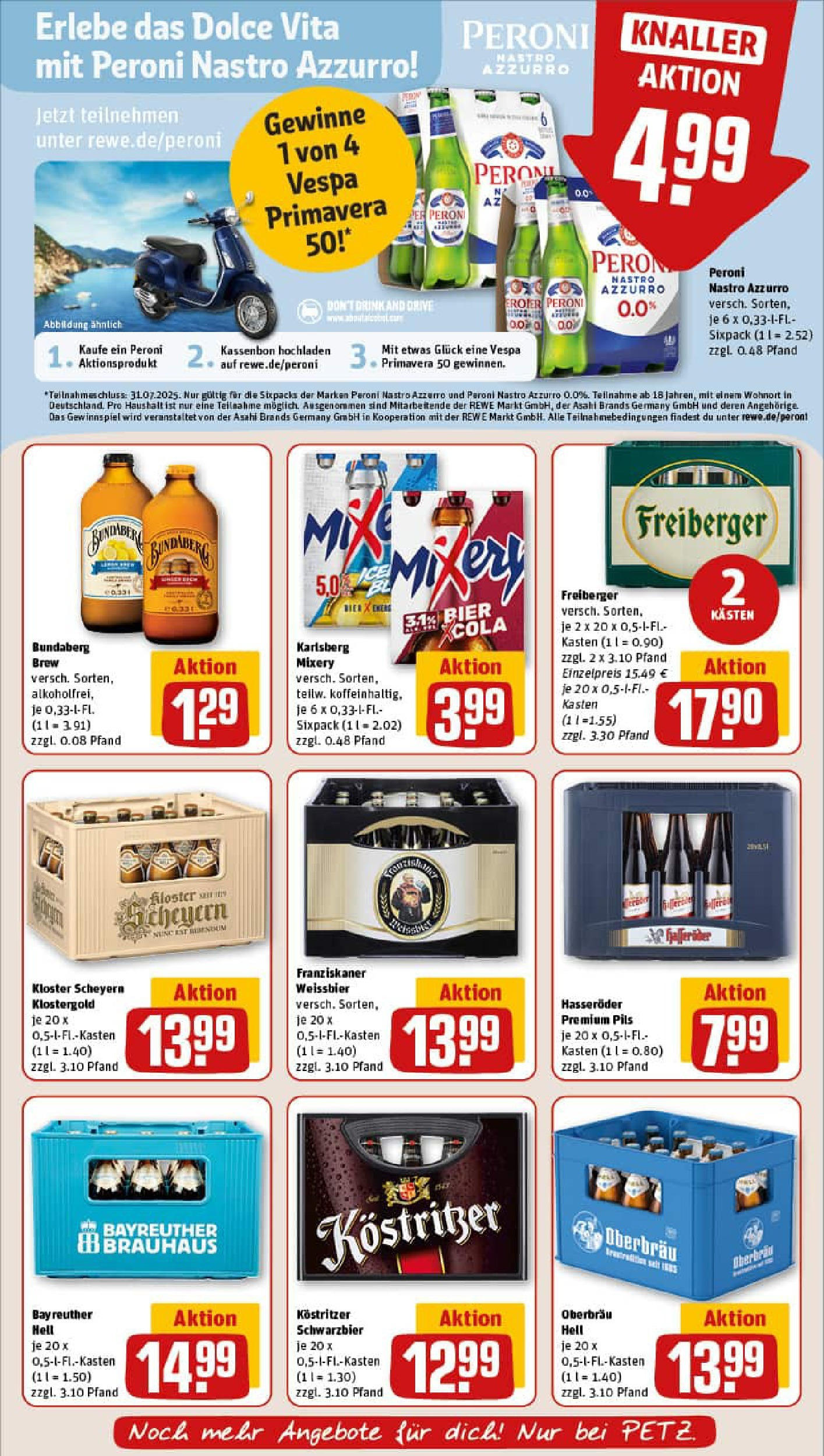 REWE Prospekt ab 13.07.2025 zum Blättern » Angebote | Seite: 17 | Produkte: Franziskaner, Kostritzer, Bier, Hasseröder
