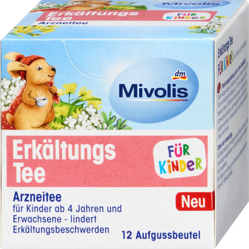 Mivolis Kindertee, Erkältungs Tee (12 Beutel)