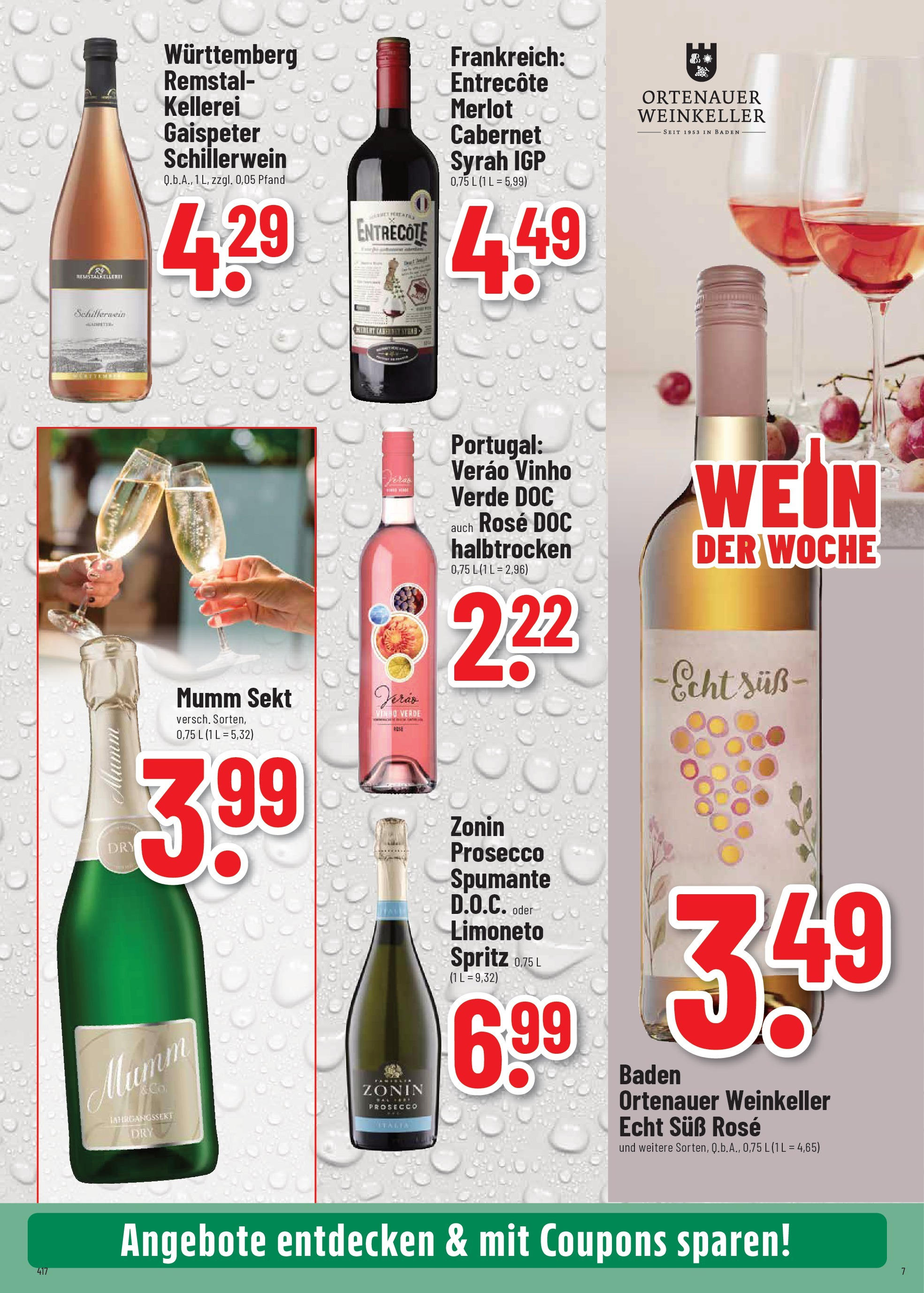 Trinkgut prospekt Crailsheim	 (ab 13.07.2025) » Angebote online | Seite: 7 | Produkte: Mumm sekt, Merlot, Entrecote, Wein