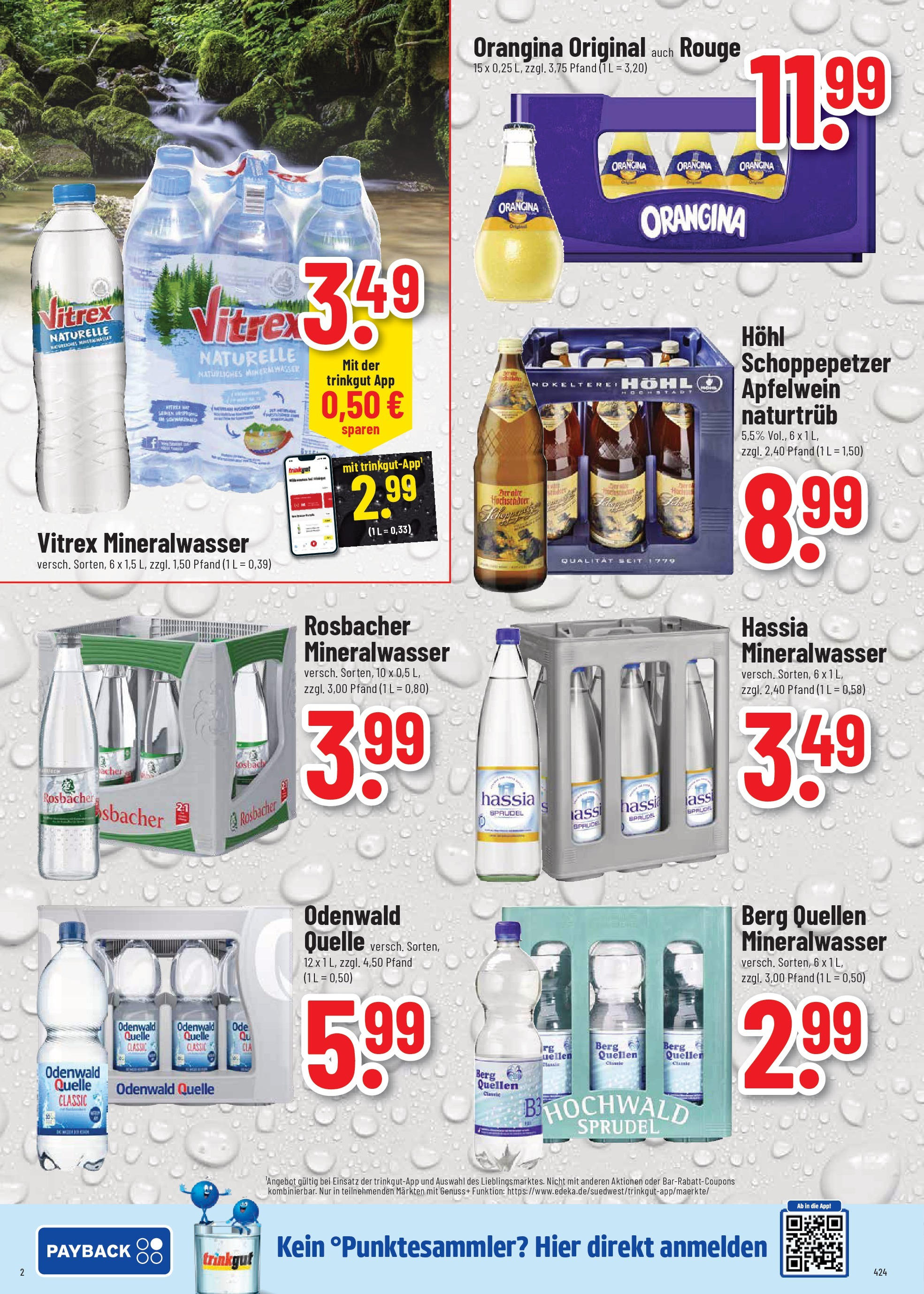 Trinkgut prospekt Hemsbach	 (ab 13.07.2025) » Angebote online | Seite: 2 | Produkte: Rouge, Mineralwasser