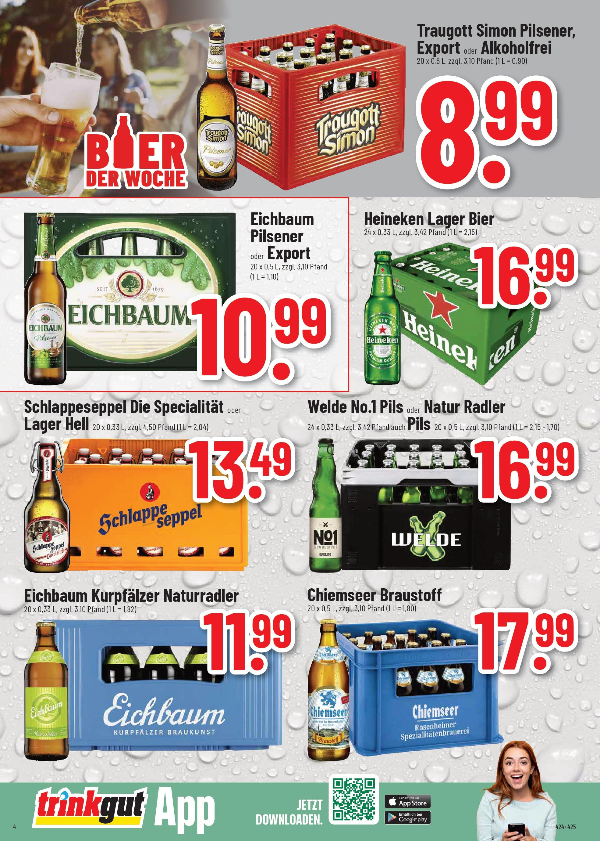 Trinkgut prospekt Dossenheim	 (ab 13.07.2025) » Angebote online | Seite: 4 | Produkte: Bier, Pils, Heineken, Radler