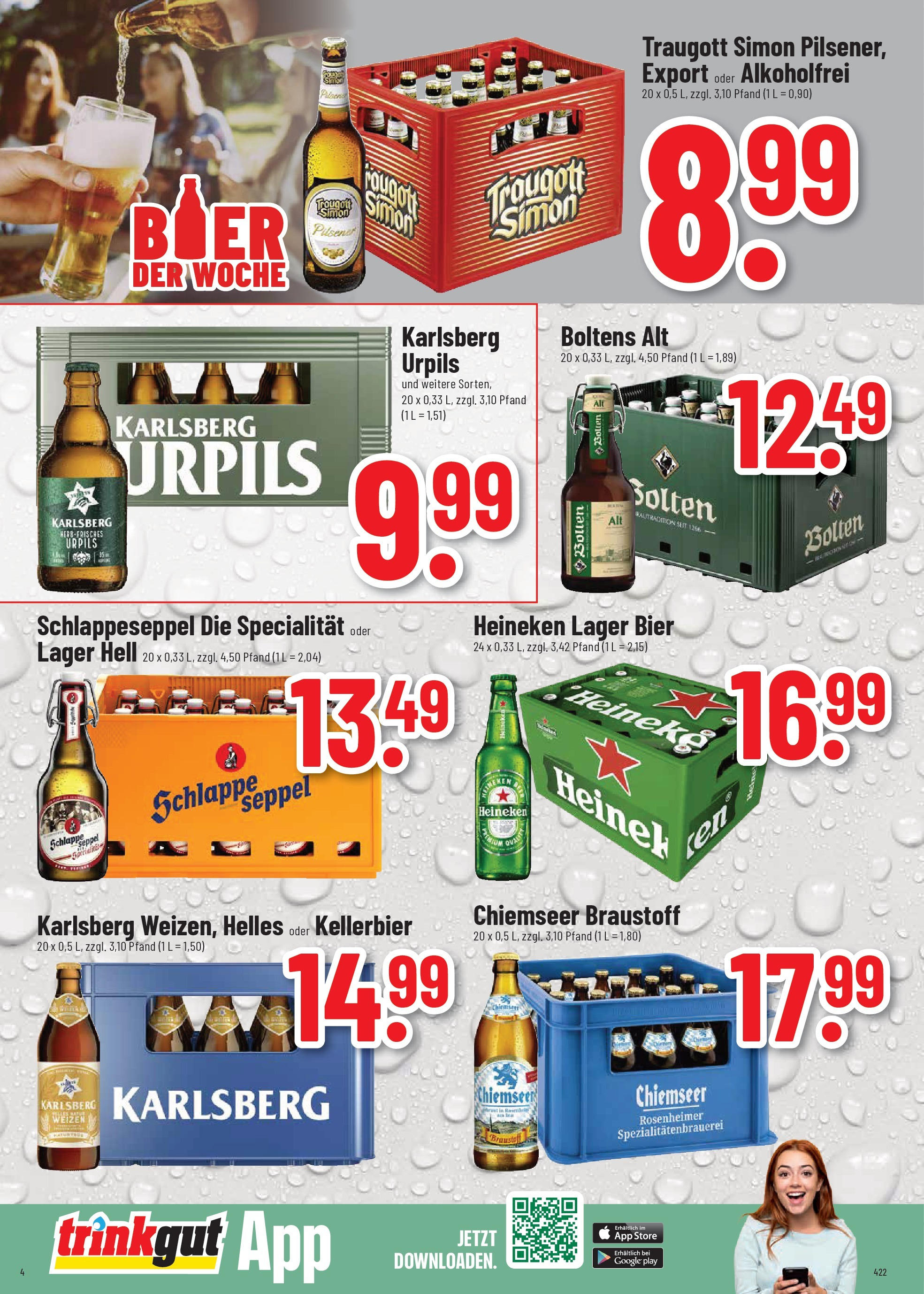 Trinkgut prospekt Dillingen	 (ab 13.07.2025) » Angebote online | Seite: 4 | Produkte: Bier, Heineken