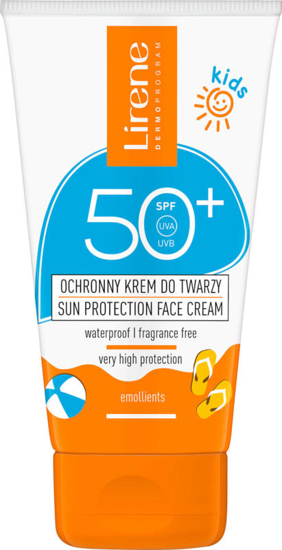 Cremă de față pentru copii cu protecție solară SPF50+ UVA, UVB