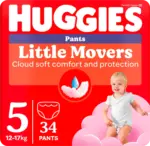 dm Scutece chiloțel pentru fetițe numărul 5, 12-17 kg