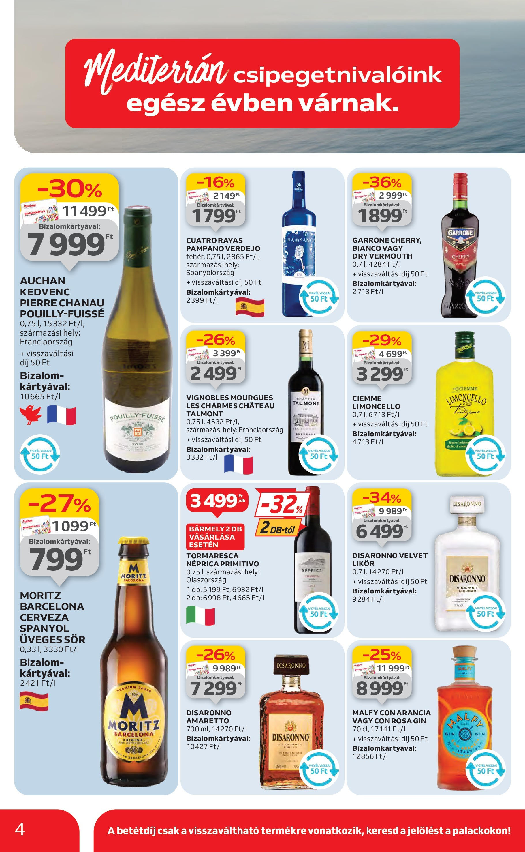 Akciós újság új Auchan - 2025.07.10. -tól/töl ⏳ | Oldal: 4 | Termékek: Sör, Gin, Likőr Auchan Akciós újság - 2025.07.10. -tól/töl > akció, lapozható szórólap 🛍️ | Oldal: 4 | Termékek: Sör, Gin, Likőr