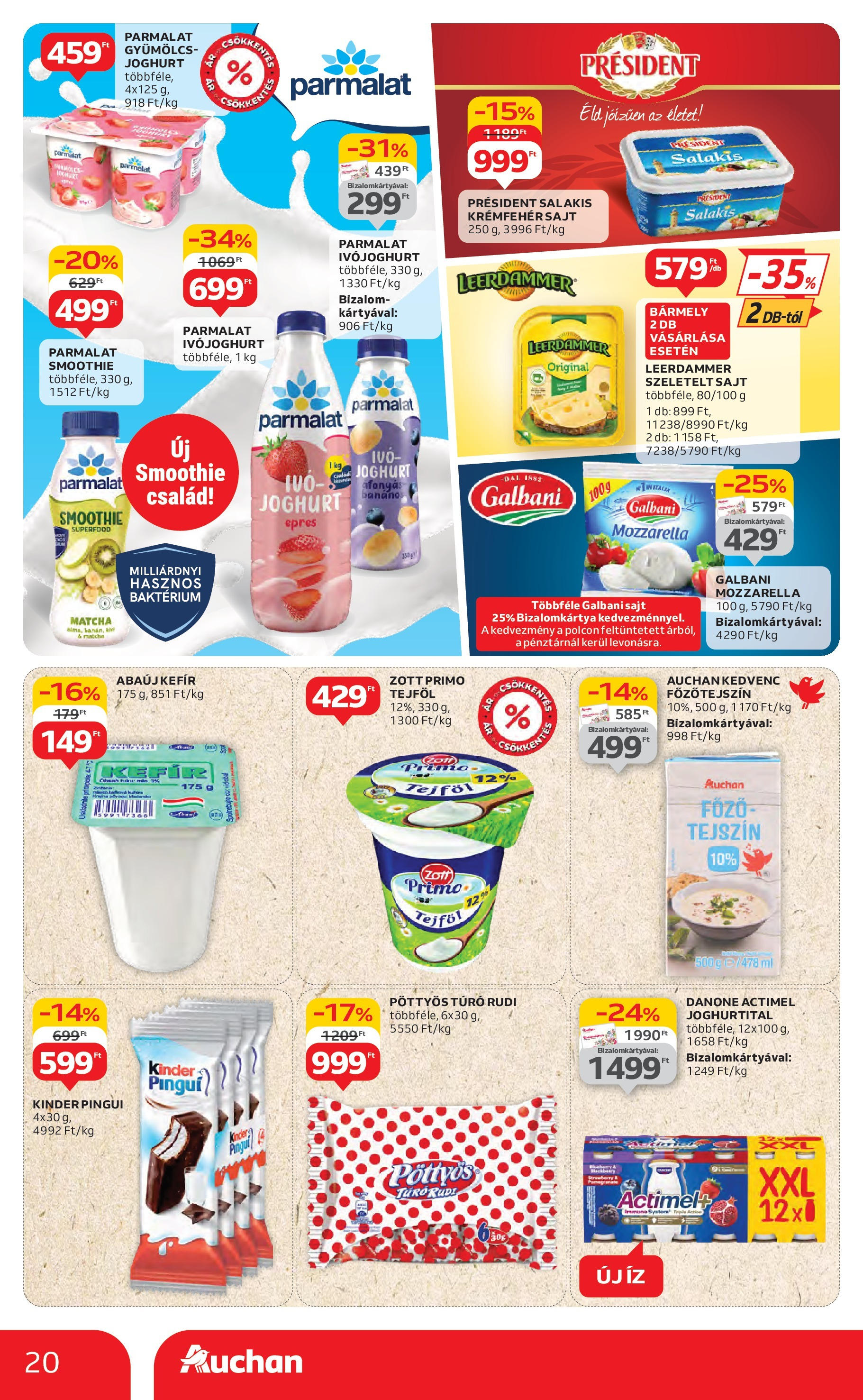 Akciós újság új Auchan - 2025.07.10. -tól/töl ⏳ | Oldal: 20 | Termékek: Ivójoghurt, Actimel, Cottage cheese, Tejföl Auchan Akciós újság - 2025.07.10. -tól/töl > akció, lapozható szórólap 🛍️ | Oldal: 20 | Termékek: Ivójoghurt, Actimel, Cottage cheese, Tejföl