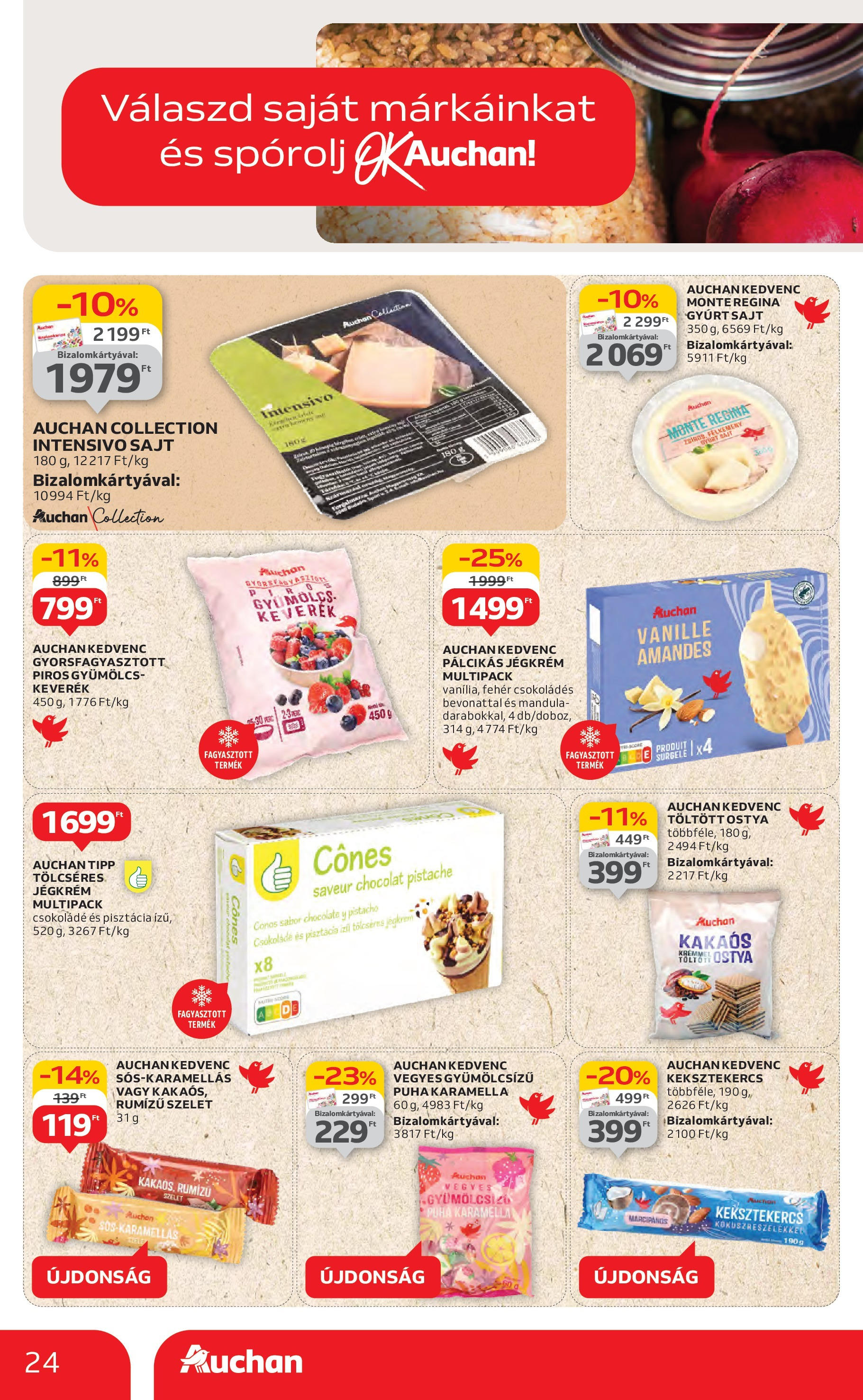 Akciós újság új Auchan - 2025.07.10. -tól/töl ⏳ | Oldal: 24 | Termékek: Gyümölcs, Pisztácia, Mandula, Sajt Auchan Akciós újság - 2025.07.10. -tól/töl > akció, lapozható szórólap 🛍️ | Oldal: 24 | Termékek: Gyümölcs, Pisztácia, Mandula, Sajt