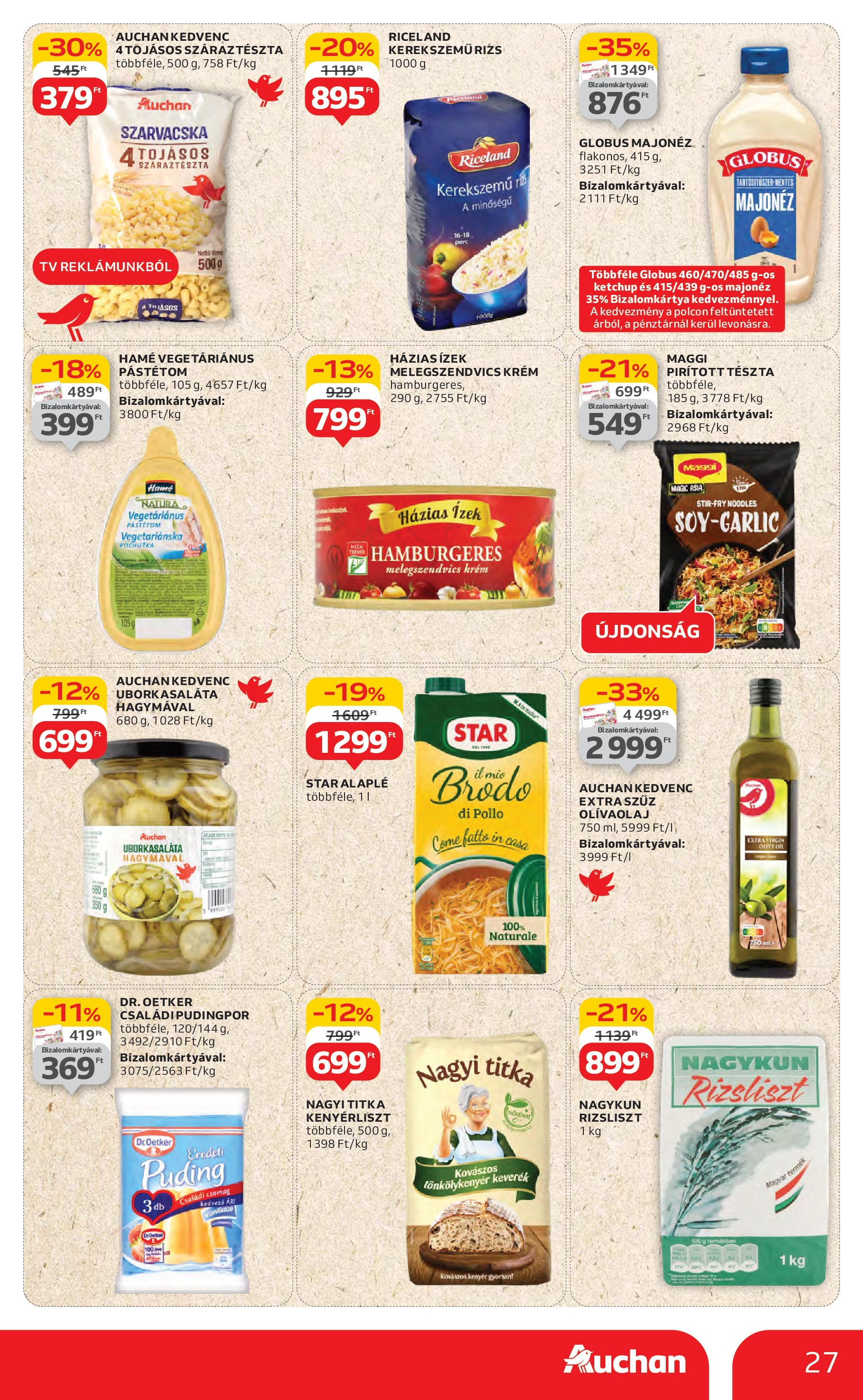 Akciós újság új Auchan - 2025.07.10. -tól/töl ⏳ | Oldal: 27 | Termékek: Puding, Rizsliszt, Kenyér, Tészta Auchan Akciós újság - 2025.07.10. -tól/töl > akció, lapozható szórólap 🛍️ | Oldal: 27 | Termékek: Puding, Rizsliszt, Kenyér, Tészta