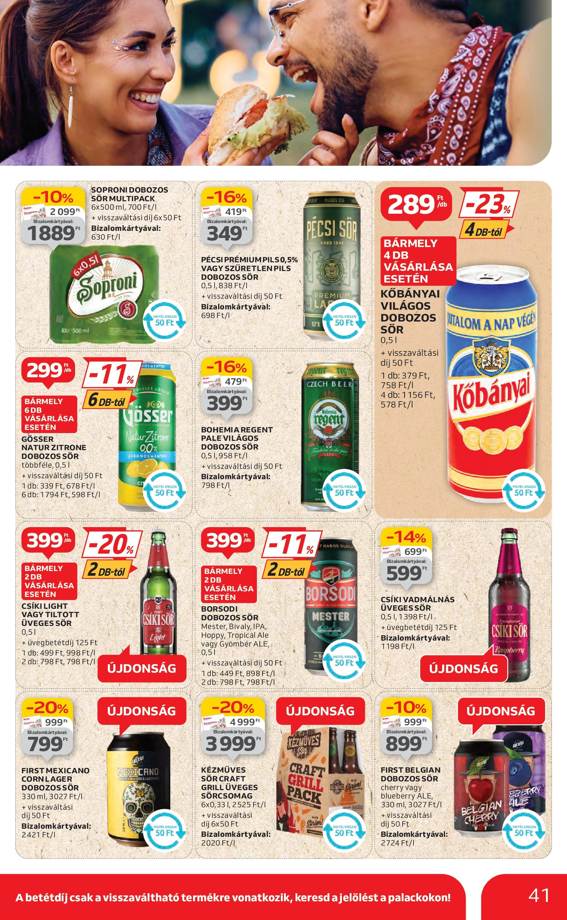 Akciós újság új Auchan - 2025.07.10. -tól/töl ⏳ | Oldal: 41 | Termékek: Kiseli krastavci, Gyömbér, Csiki sör, Sör Auchan Akciós újság - 2025.07.10. -tól/töl > akció, lapozható szórólap 🛍️ | Oldal: 41 | Termékek: Kiseli krastavci, Gyömbér, Csiki sör, Sör