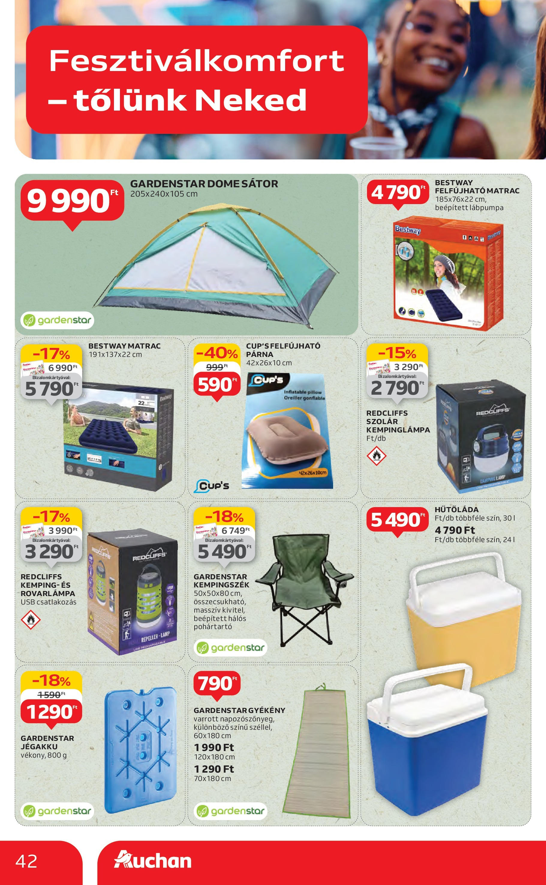 Akciós újság új Auchan - 2025.07.10. -tól/töl ⏳ | Oldal: 42 | Termékek: USB, Sátor, Matrac, Lábpumpa Auchan Akciós újság - 2025.07.10. -tól/töl > akció, lapozható szórólap 🛍️ | Oldal: 42 | Termékek: USB, Sátor, Matrac, Lábpumpa