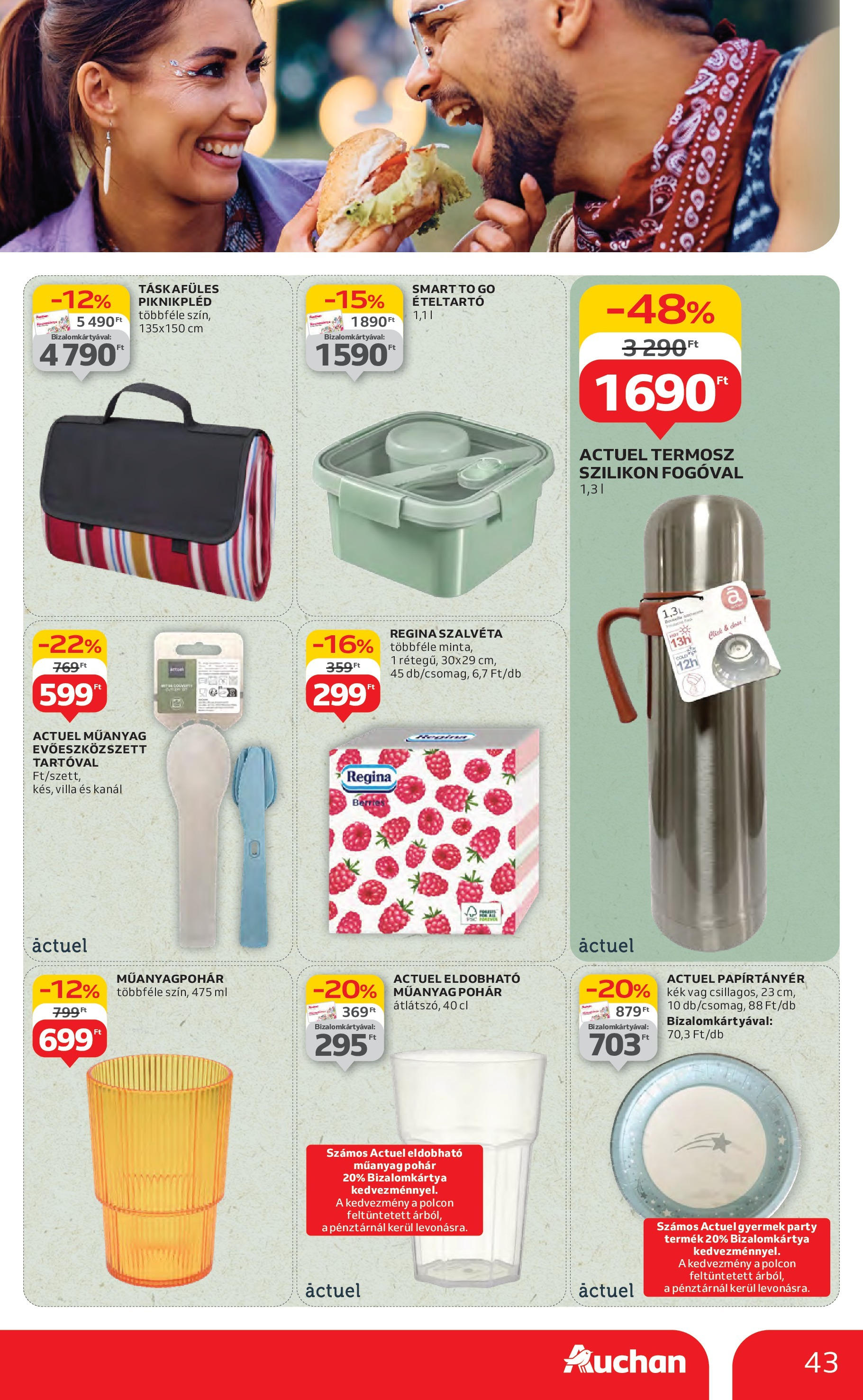 Akciós újság új Auchan - 2025.07.10. -tól/töl ⏳ | Oldal: 43 | Termékek: Ételtartó, Termosz, Pohár Auchan Akciós újság - 2025.07.10. -tól/töl > akció, lapozható szórólap 🛍️ | Oldal: 43 | Termékek: Ételtartó, Termosz, Pohár