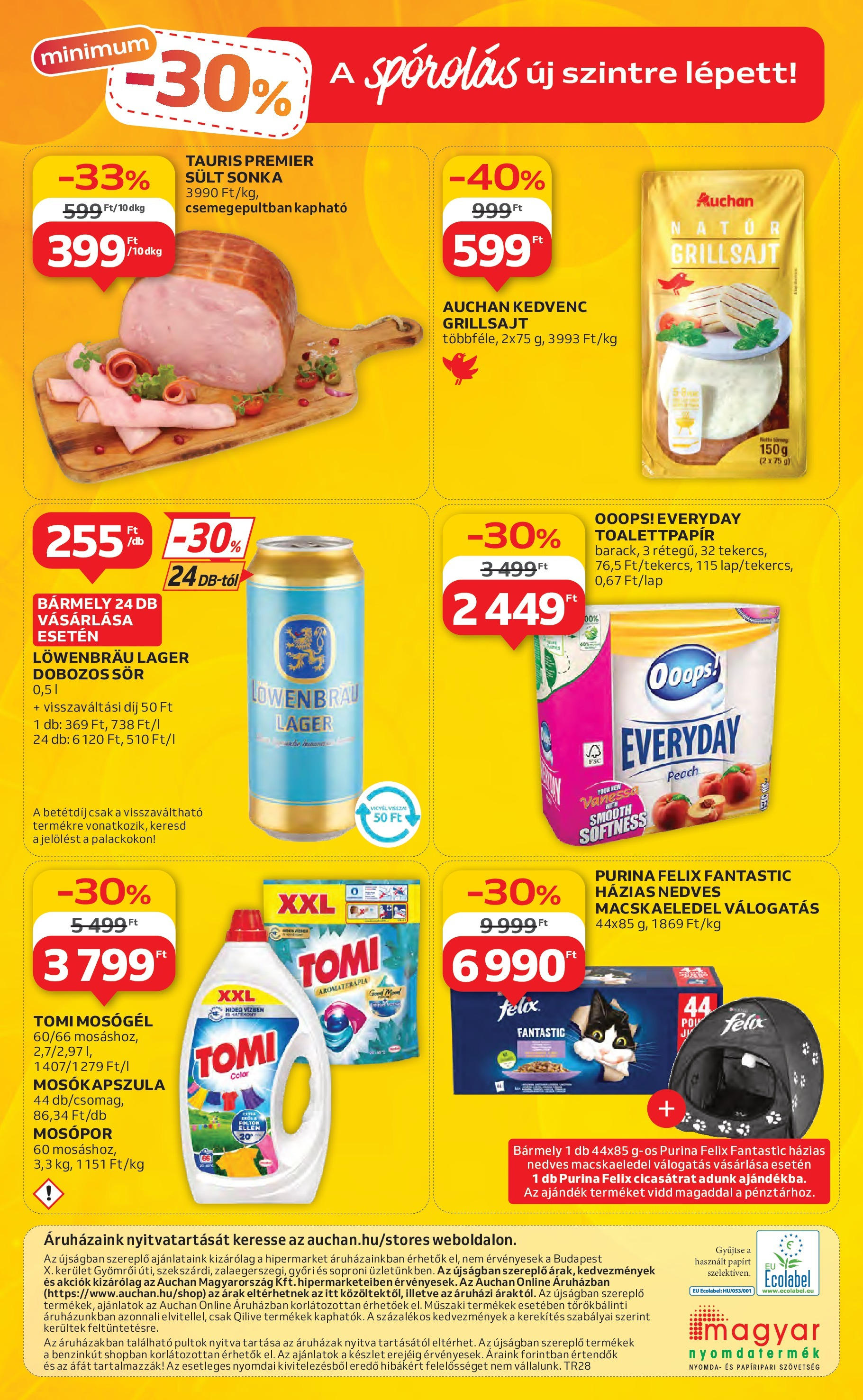 Akciós újság új Auchan - 2025.07.10. -tól/töl ⏳ | Oldal: 55 | Termékek: Macskaeledel, Grill, Sör, Mosópor Auchan Akciós újság - 2025.07.10. -tól/töl > akció, lapozható szórólap 🛍️ | Oldal: 55 | Termékek: Macskaeledel, Grill, Sör, Mosópor