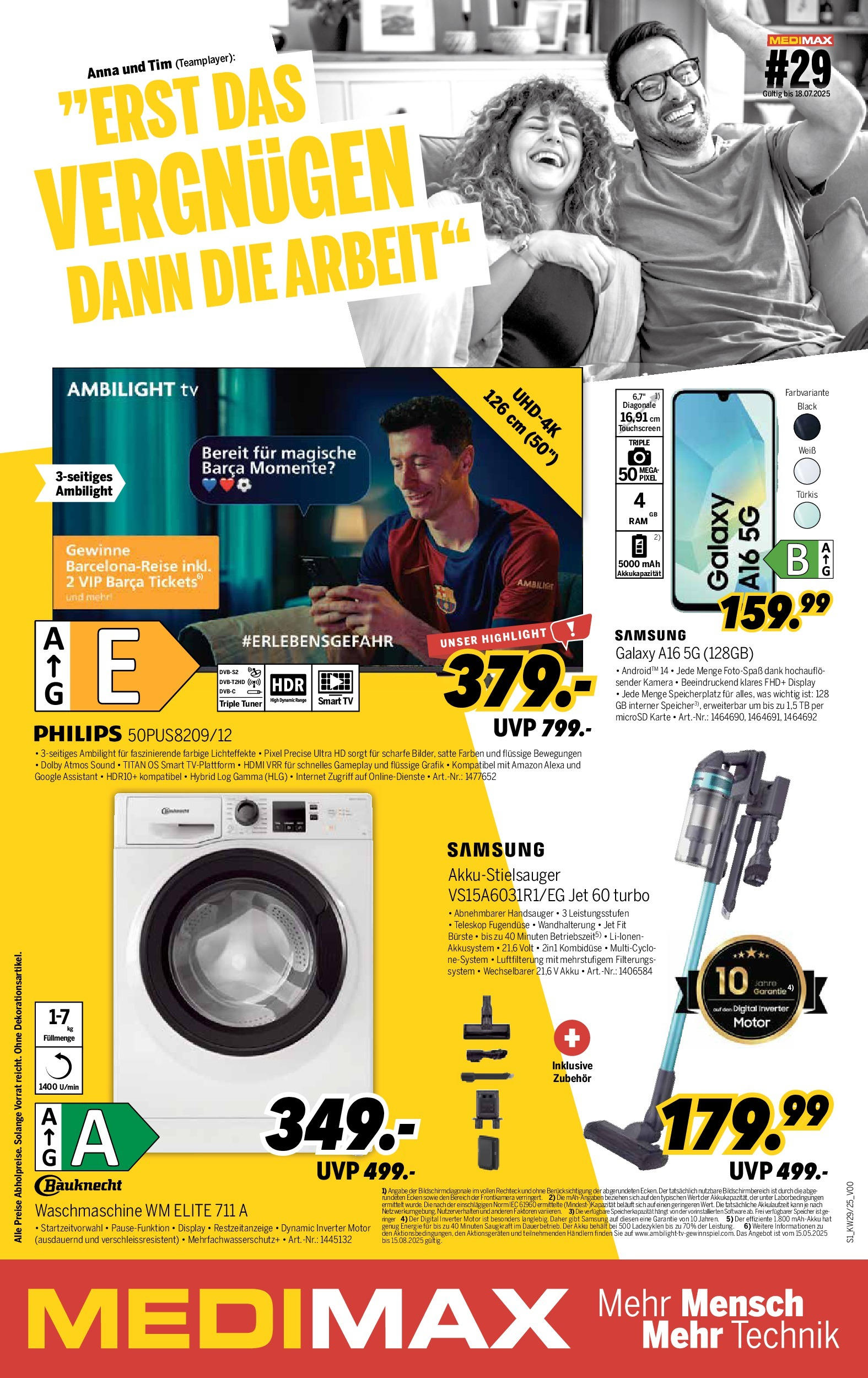 Medimax - MEDIMAX: Aktuelle Angebote (ab 10.07.2025) zum Blättern | Seite: 1 | Produkte: Philips, Samsung, Smart TV, Bürste
