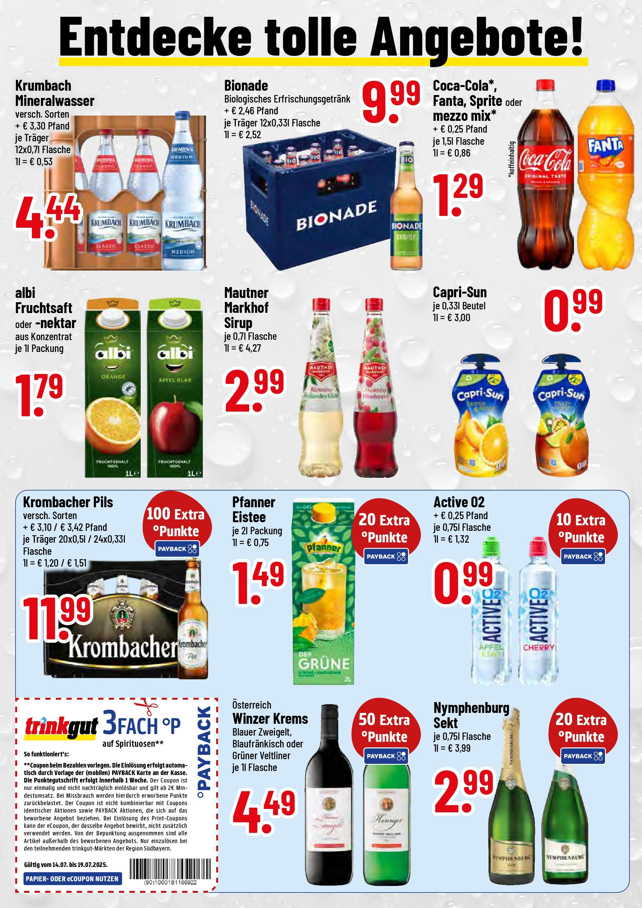 Trinkgut prospekt Neufahrn	 (ab 13.07.2025) » Angebote online | Seite: 2 | Produkte: Sprite, Cola, Mineralwasser, Krombacher