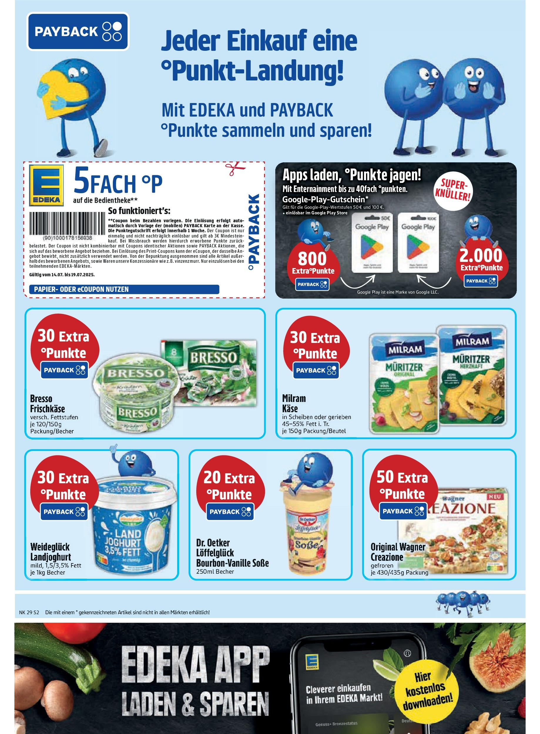 Edeka prospekt Rötz	 (ab 13.07.2025) » Angebote Online | Seite: 2 | Produkte: Käse, Bresso, Soße, Milram