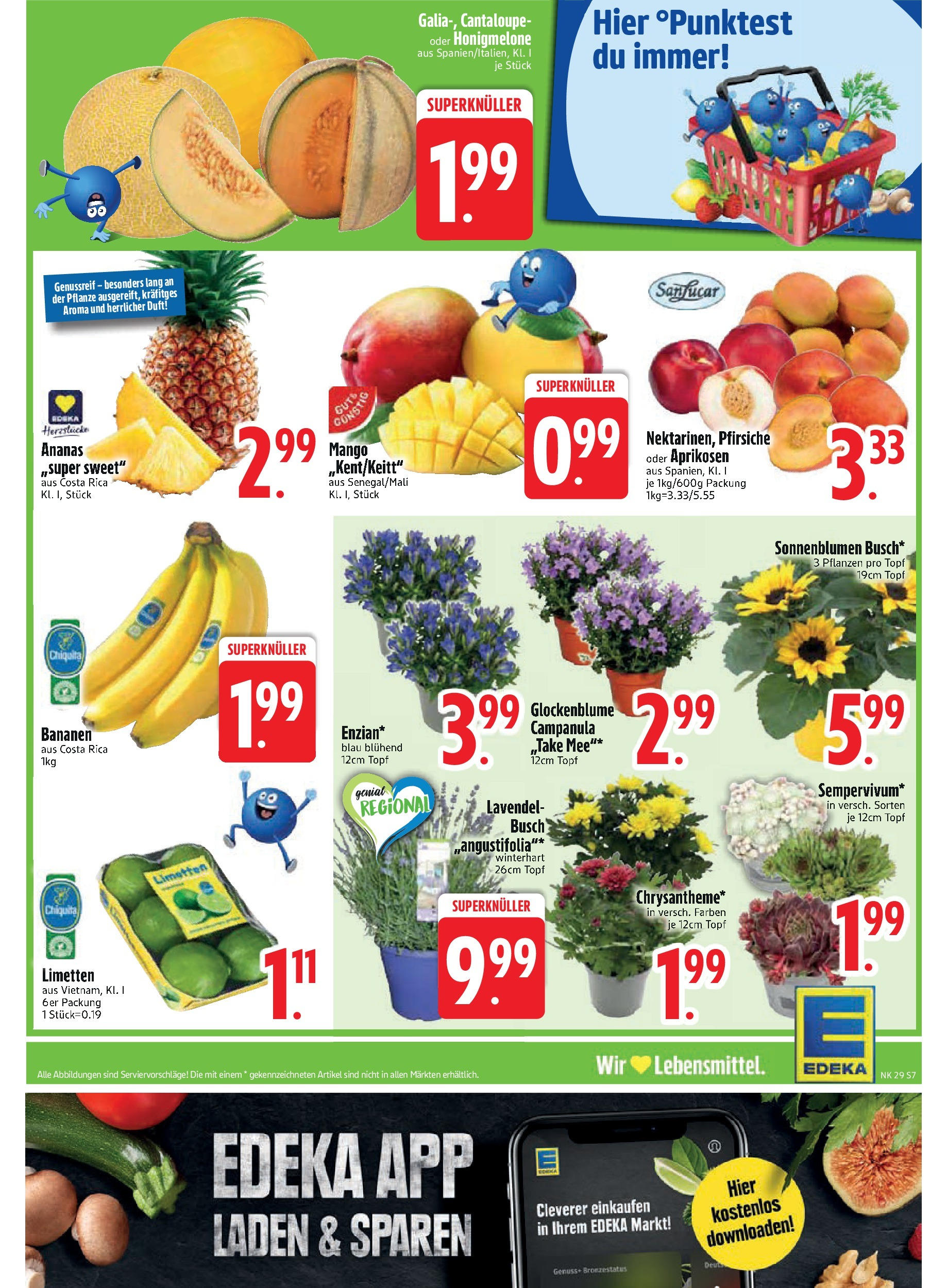 Edeka prospekt Rötz	 (ab 13.07.2025) » Angebote Online | Seite: 7 | Produkte: Limetten, Duft, Ananas, Mango