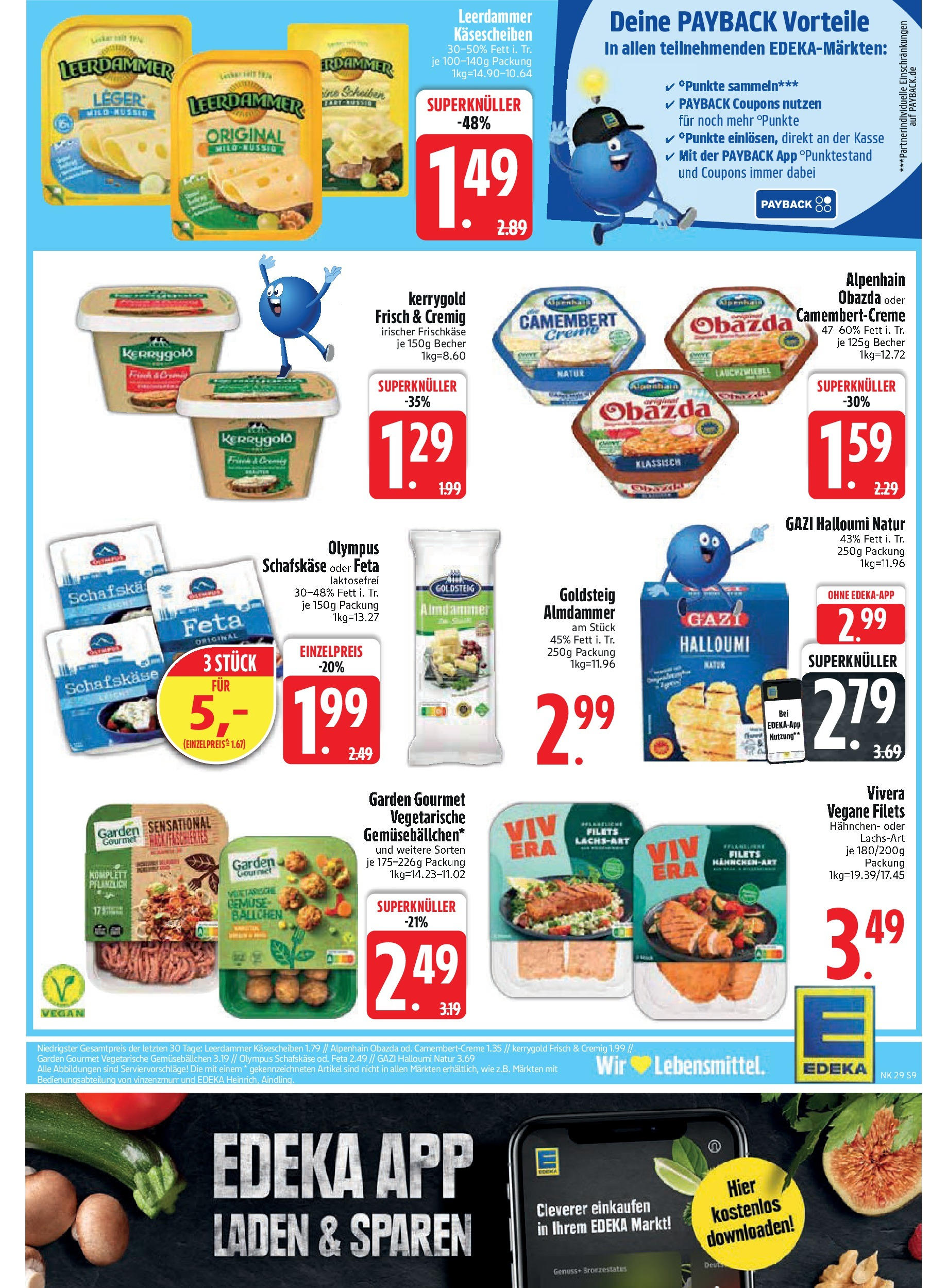 Edeka prospekt Rötz	 (ab 13.07.2025) » Angebote Online | Seite: 9 | Produkte: Hahnchen, Feta, Leerdammer, Frischkase