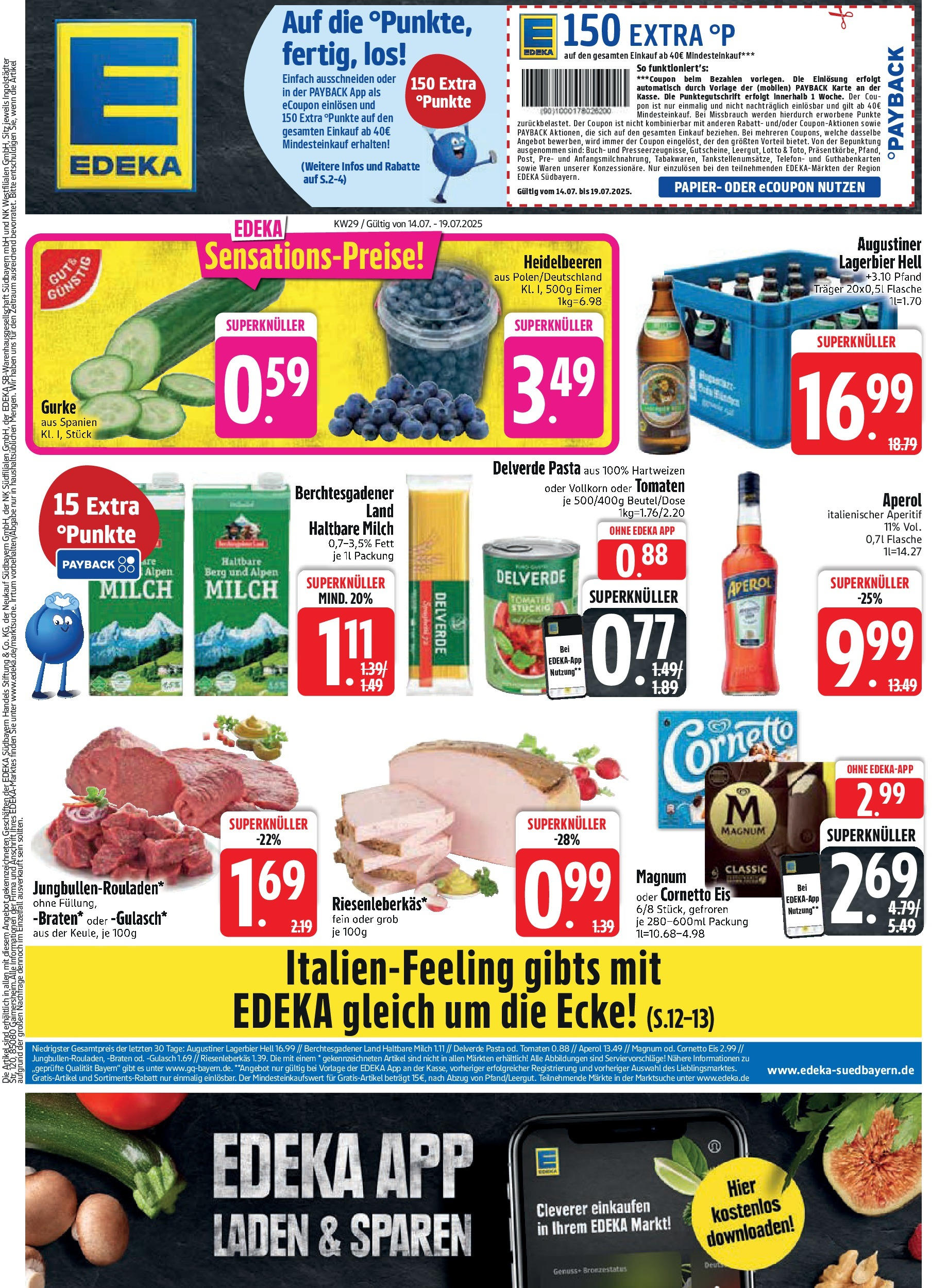 Edeka prospekt Rötz	 (ab 13.07.2025) » Angebote Online | Seite: 1 | Produkte: Tomaten, Gulasch, Pasta, Telefon