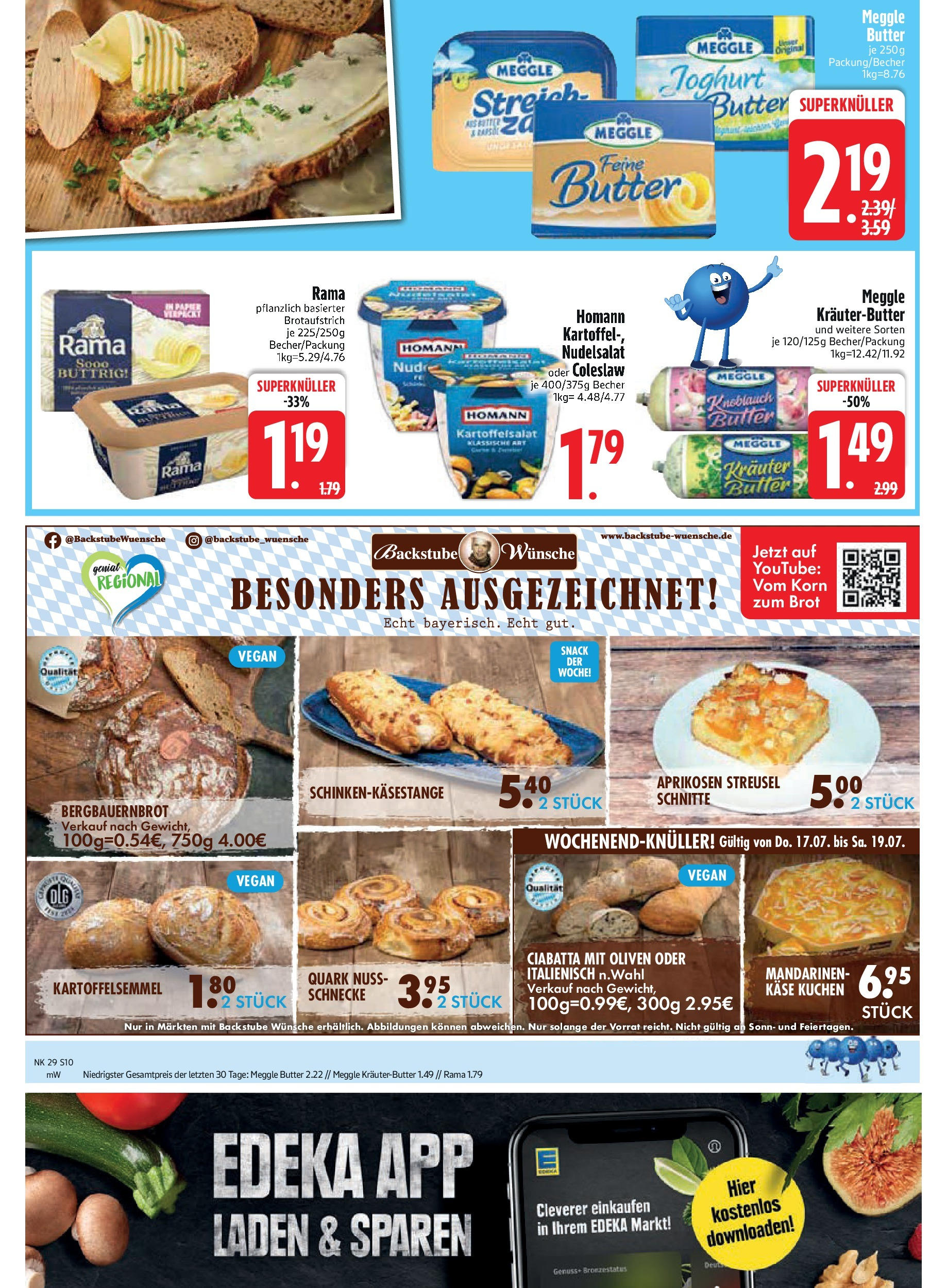 Edeka prospekt Neusäß-Steppach	 (ab 13.07.2025) » Angebote Online | Seite: 10 | Produkte: Gewicht, Kräuterbutter, Mandarinen, Meggle butter