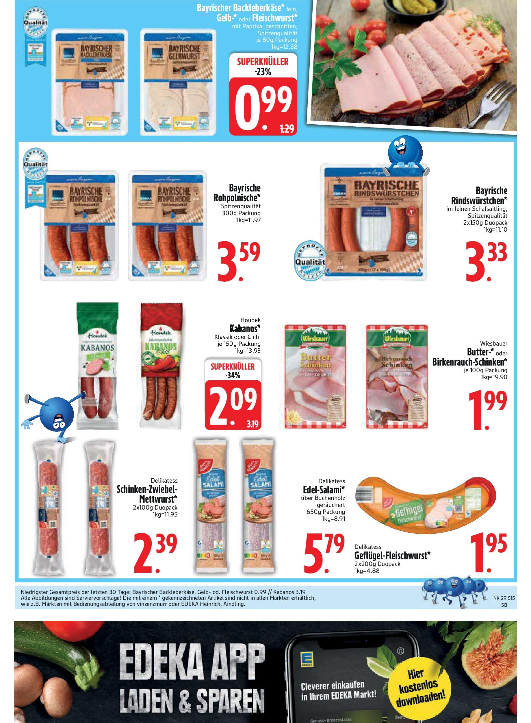 Edeka prospekt Bodenwöhr	 (ab 14.07.2025) » Angebote Online | Seite: 15 | Produkte: Butter, Chili, Salami, Schinken