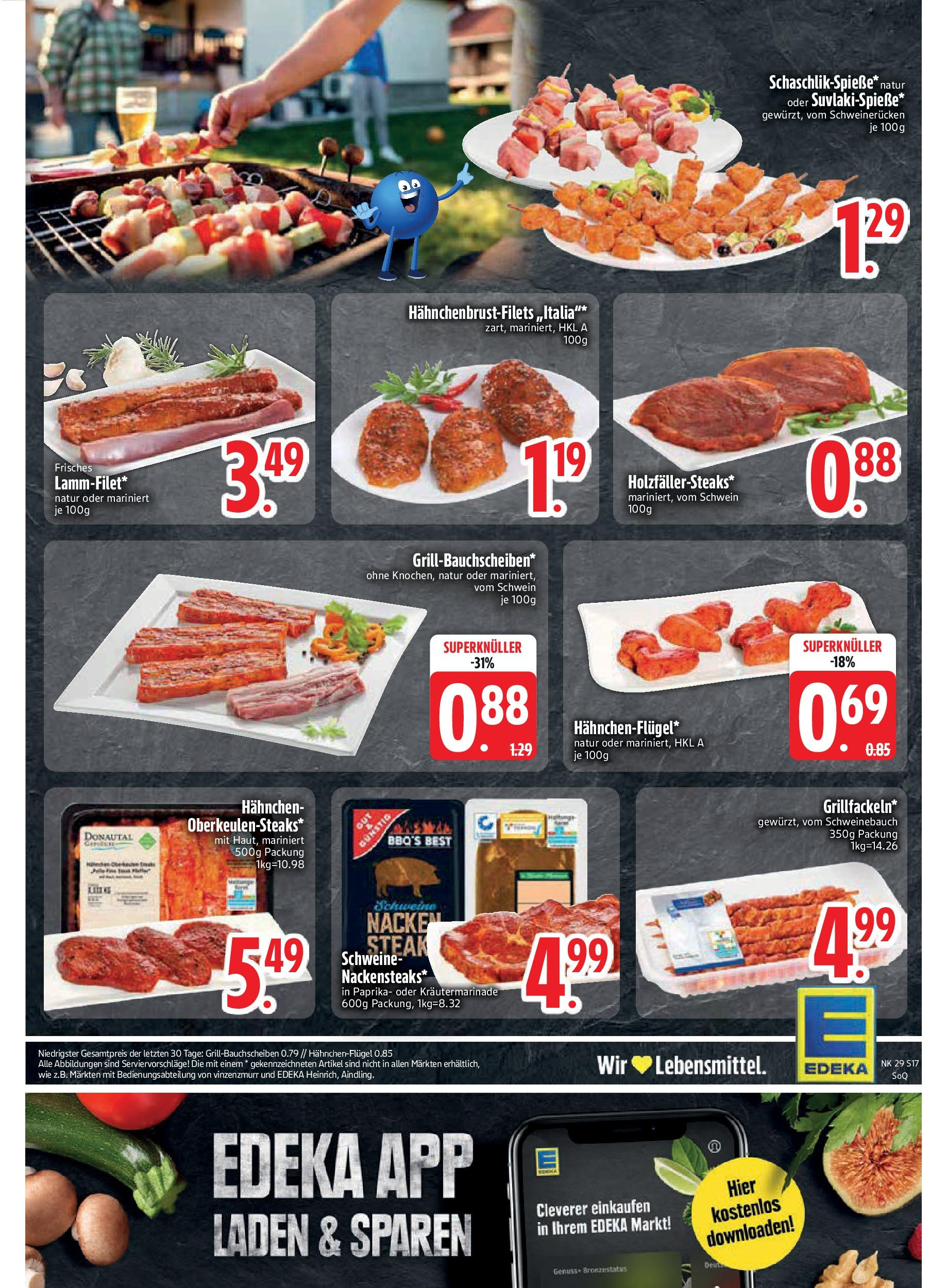 Edeka prospekt Kirchseeon	 (ab 14.07.2025) » Angebote Online | Seite: 17 | Produkte: Hahnchen, Paprika, Schweinerucken, Steak