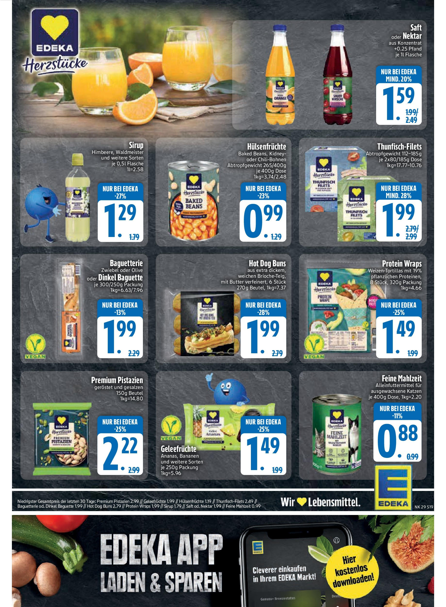 Edeka prospekt Rötz	 (ab 13.07.2025) » Angebote Online | Seite: 19 | Produkte: Butter, Bananen, Ananas, Saft