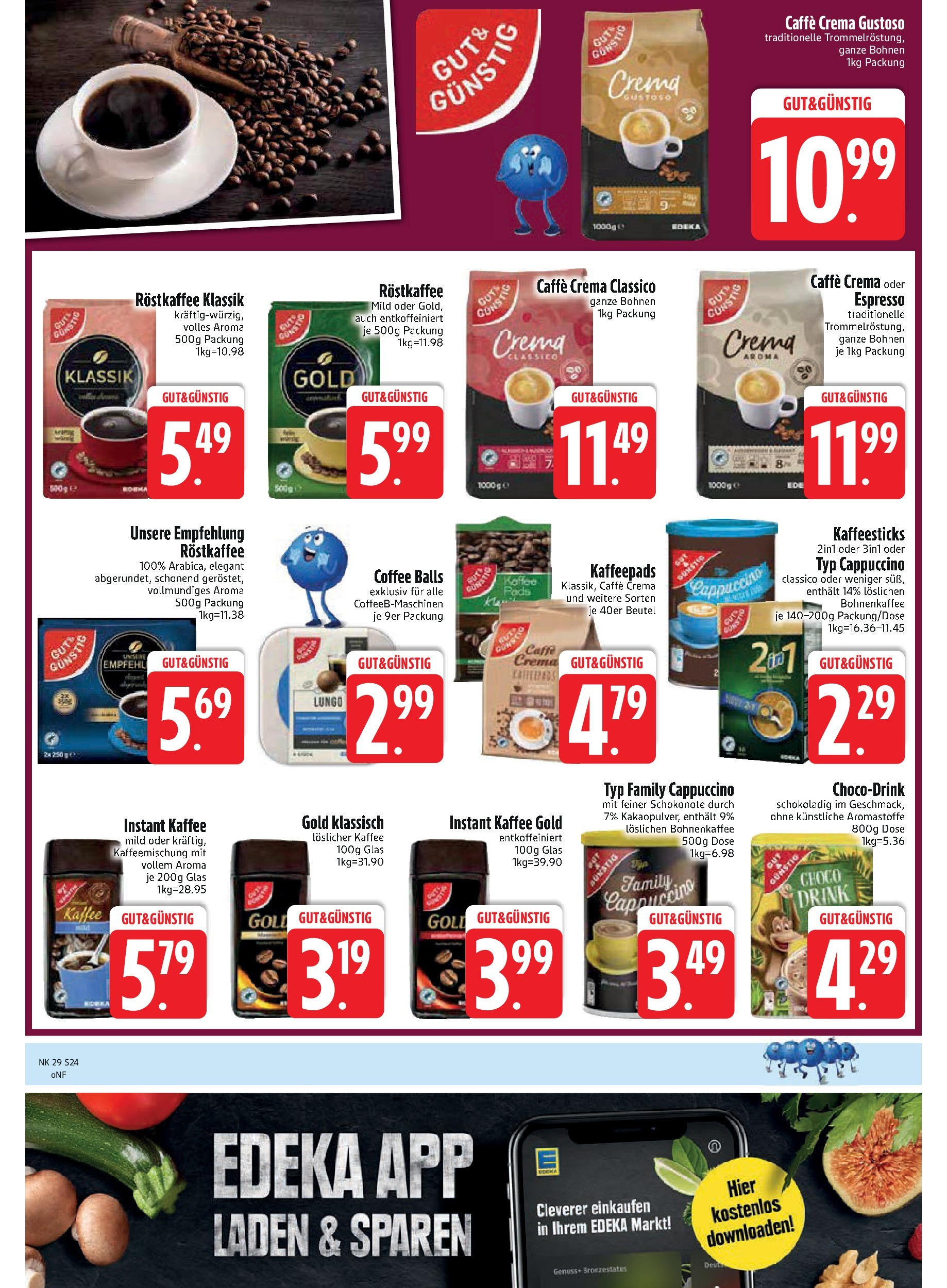 Edeka prospekt Rötz	 (ab 13.07.2025) » Angebote Online | Seite: 24 | Produkte: Kaffeepads, Kaffee