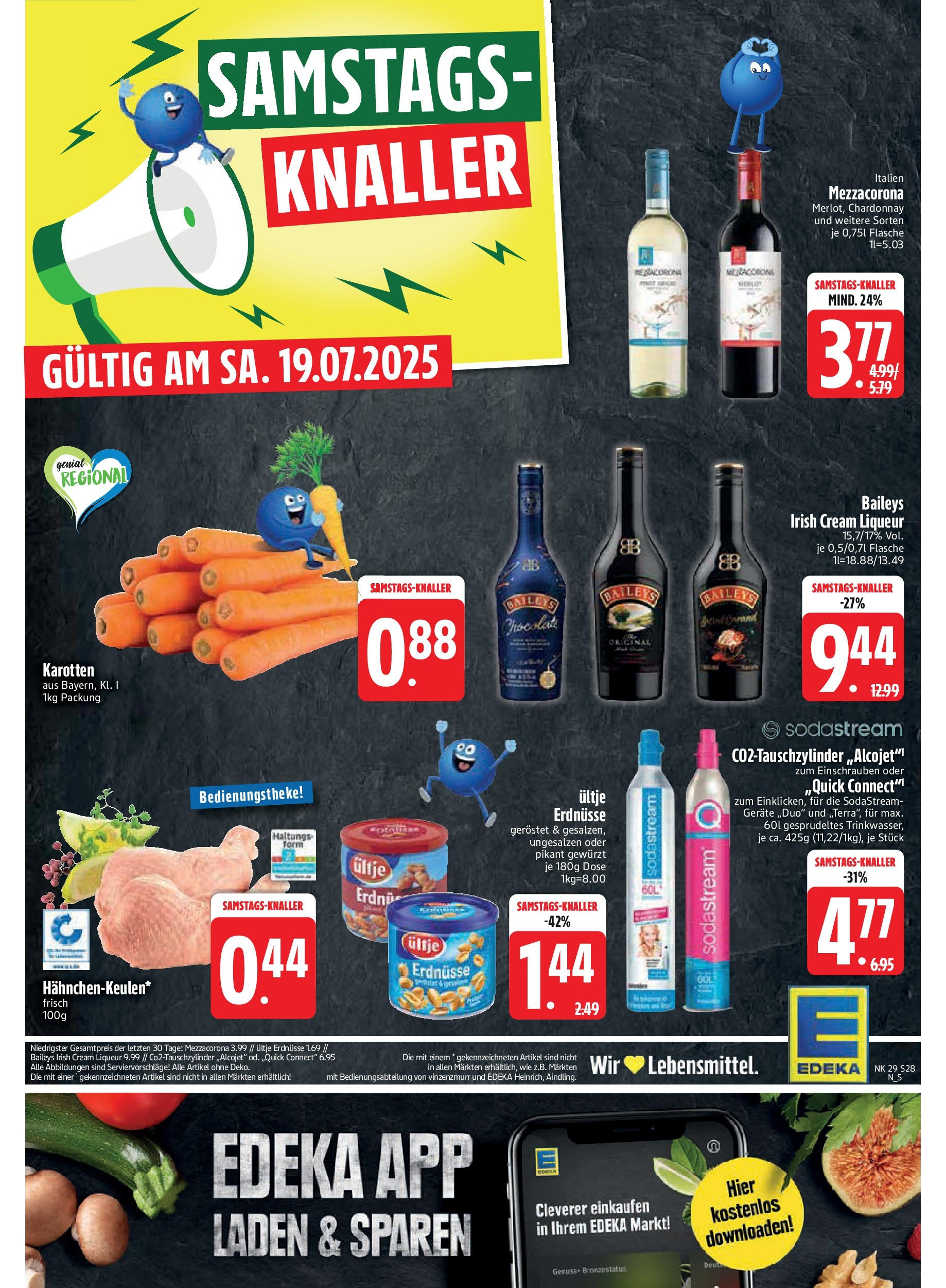 Edeka prospekt Rötz	 (ab 13.07.2025) » Angebote Online | Seite: 28 | Produkte: Ultje erdnusse, Erdnüsse, Baileys, Sodastream