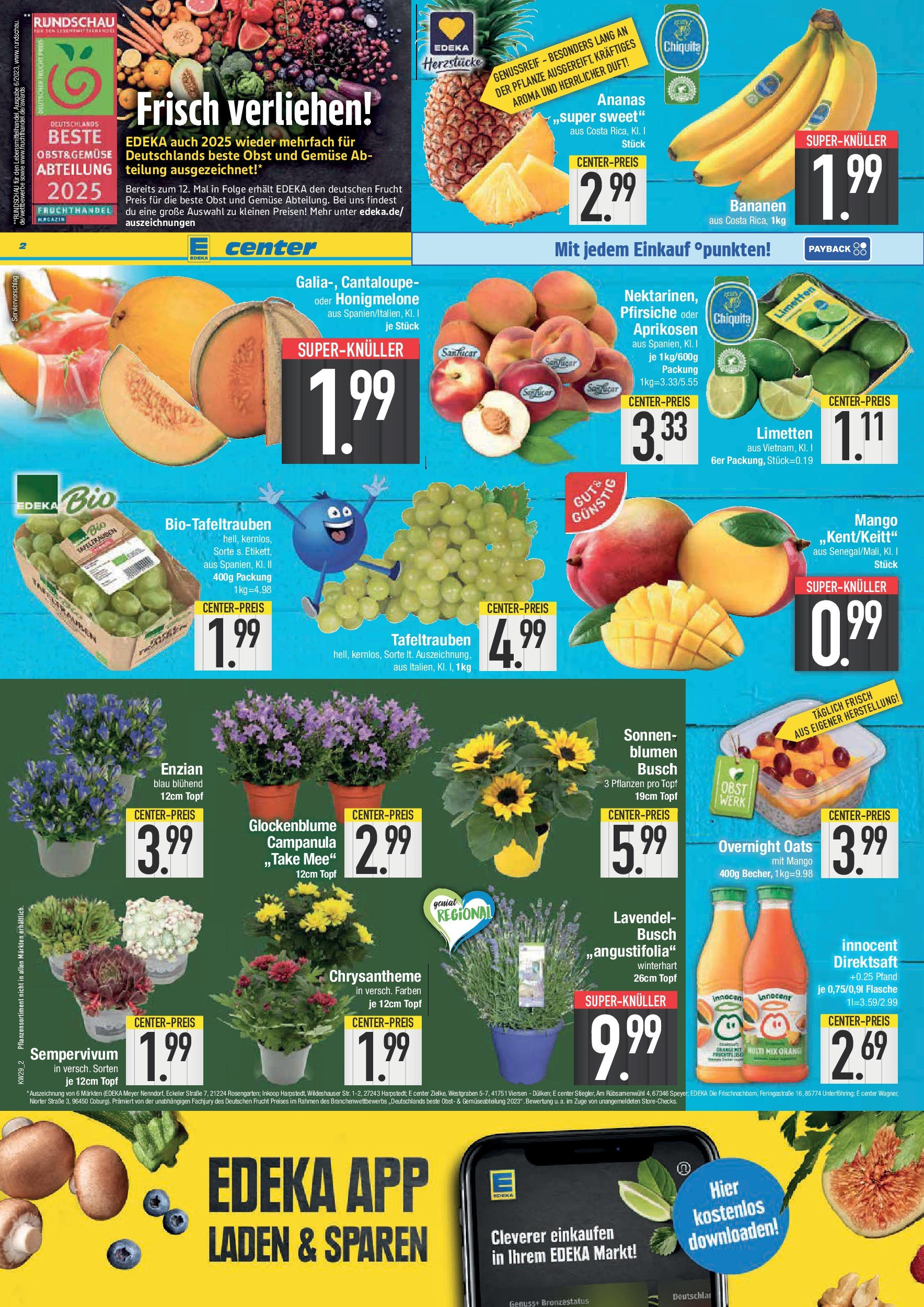 Edeka prospekt Weißenburg	 (ab 13.07.2025) » Angebote Online | Seite: 2 | Produkte: Duft, Honigmelone, Gemüse, Mango