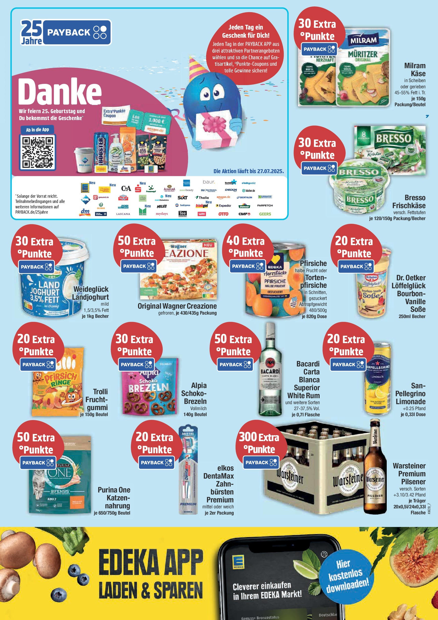 Edeka prospekt Weißenburg	 (ab 13.07.2025) » Angebote Online | Seite: 7 | Produkte: Rum, Soße, Milram, Pfirsich