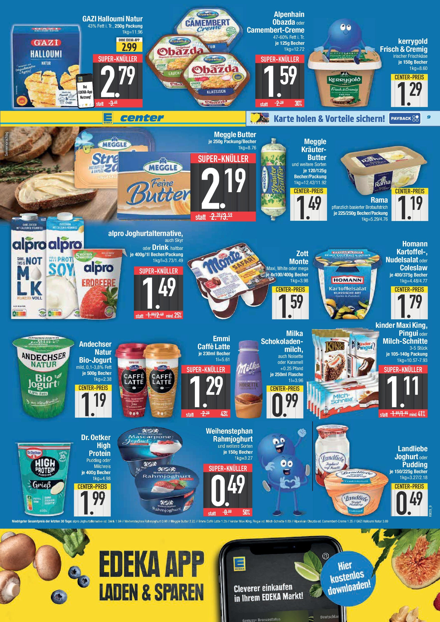 Edeka prospekt Weißenburg	 (ab 13.07.2025) » Angebote Online | Seite: 9 | Produkte: Milka, Zucker, Landliebe joghurt, Meggle butter