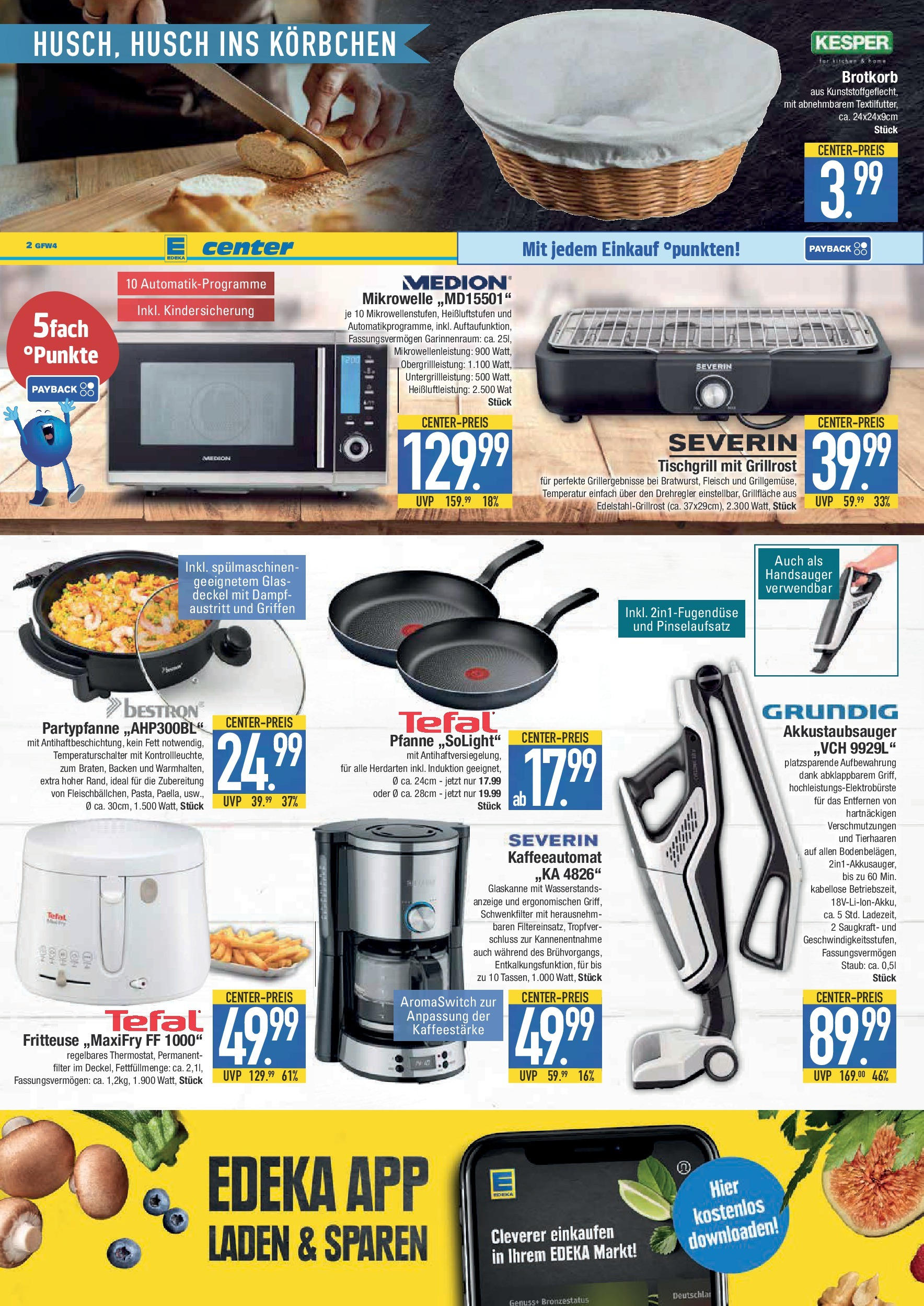 Edeka prospekt Weißenburg	 (ab 13.07.2025) » Angebote Online | Seite: 18 | Produkte: Mikrowelle, Grill, Fritteuse, Fleisch