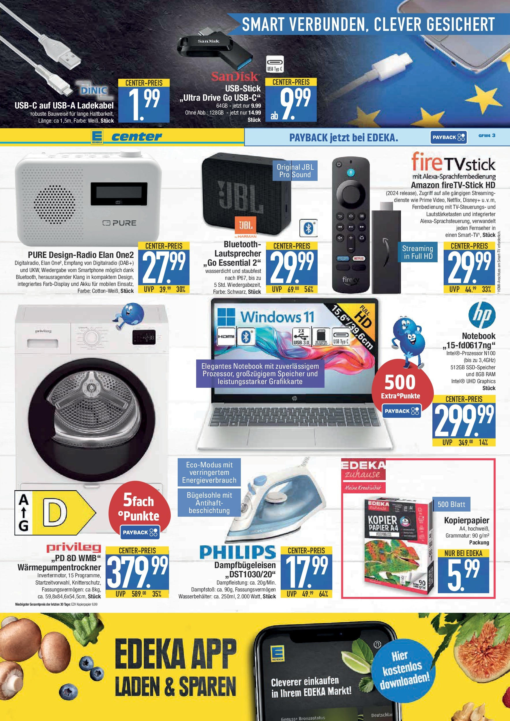 Edeka prospekt Weißenburg	 (ab 13.07.2025) » Angebote Online | Seite: 19 | Produkte: USB, Laptop, Grafikkarte, Fernseher