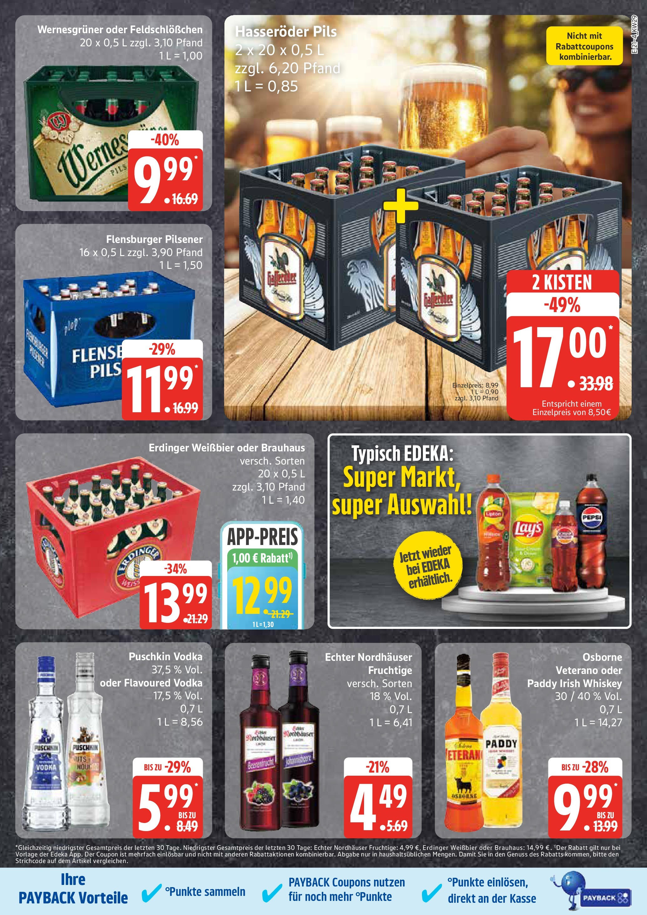 Marktkauf - Marktkauf: Wochenangebote (ab 13.07.2025) » Angebote online | Seite: 21 | Produkte: Erdinger, Pils, Wernesgruner, Flensburger