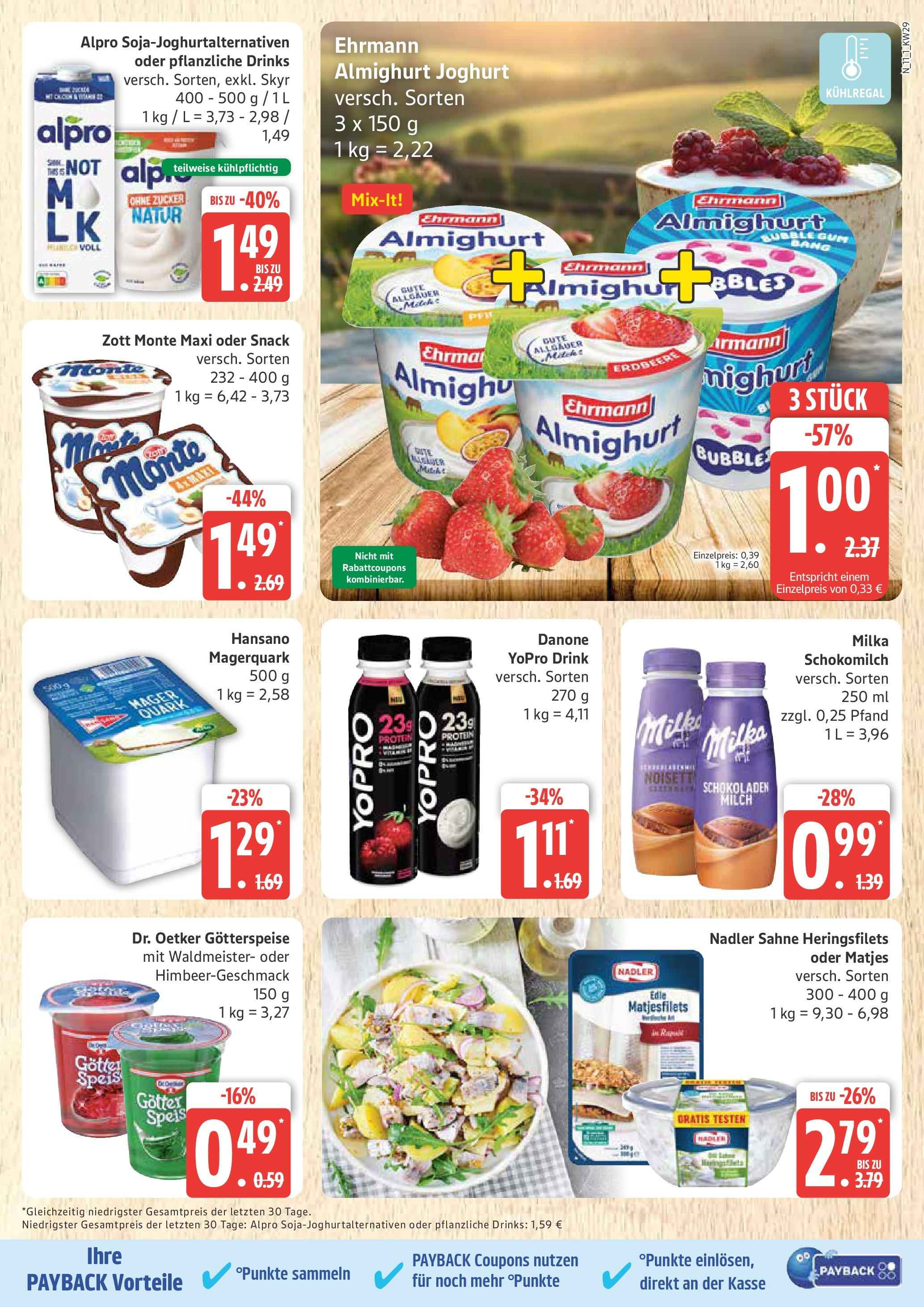 Marktkauf - Marktkauf: Wochenangebote (ab 13.07.2025) » Angebote online | Seite: 11 | Produkte: Ehrmann almighurt, Milka, Skyr, Sahne