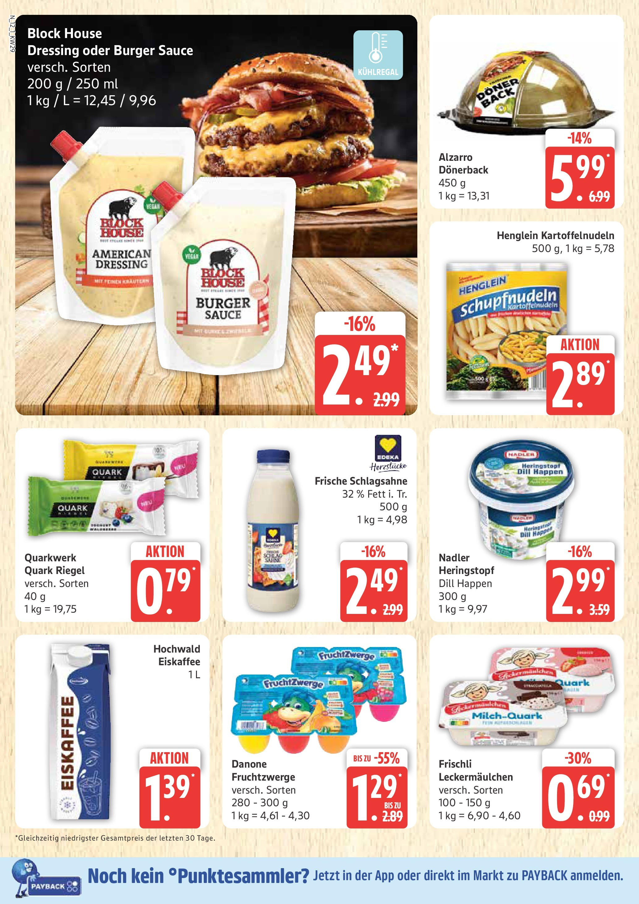 Marktkauf - Marktkauf: Wochenangebote (ab 13.07.2025) » Angebote online | Seite: 12 | Produkte: Quark, Schlagsahne, Burger, Dill