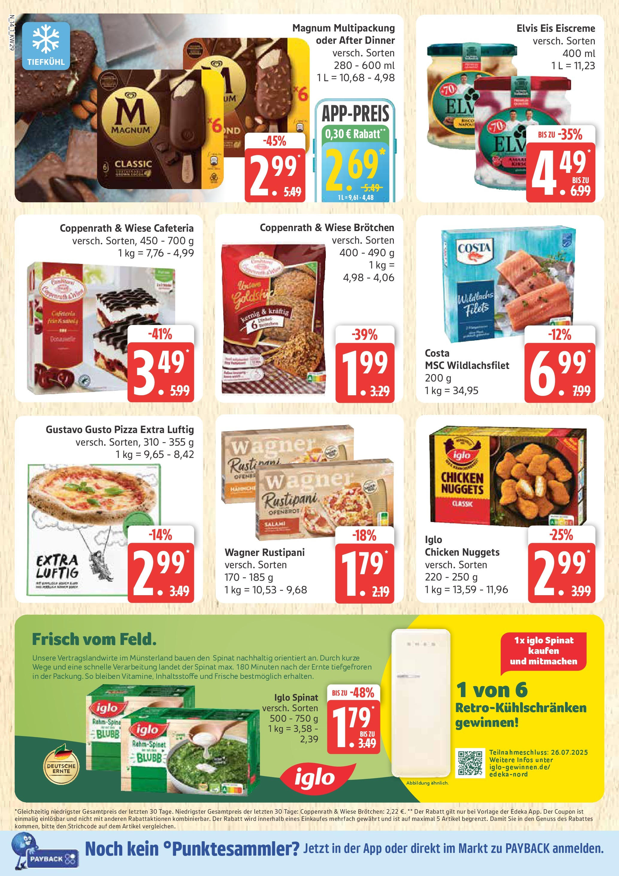 Marktkauf - Marktkauf: Wochenangebote (ab 13.07.2025) » Angebote online | Seite: 14 | Produkte: Gustavo gusto, Salami, Pizza, Eis