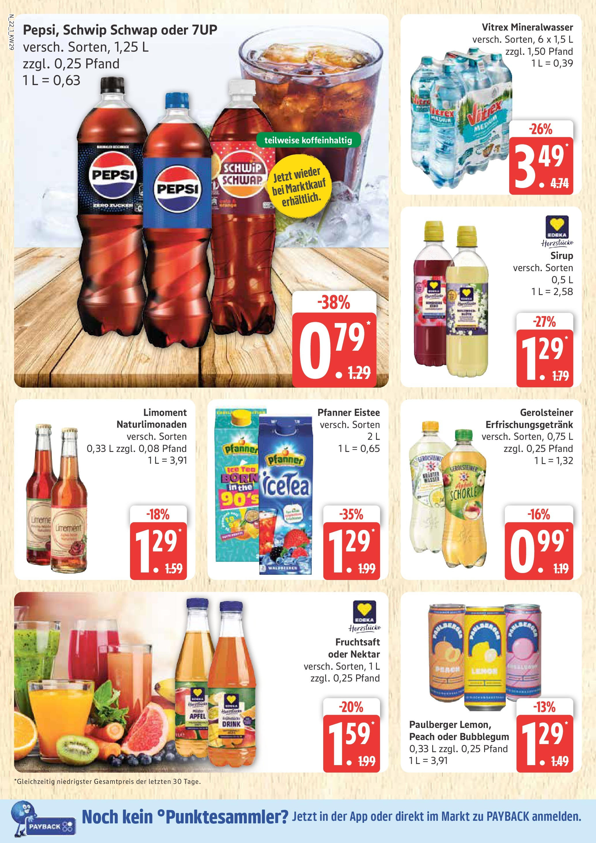 Marktkauf - Marktkauf: Wochenangebote (ab 13.07.2025) » Angebote online | Seite: 22 | Produkte: Äpfel, Pfanner eistee, Mineralwasser, Gerolsteiner