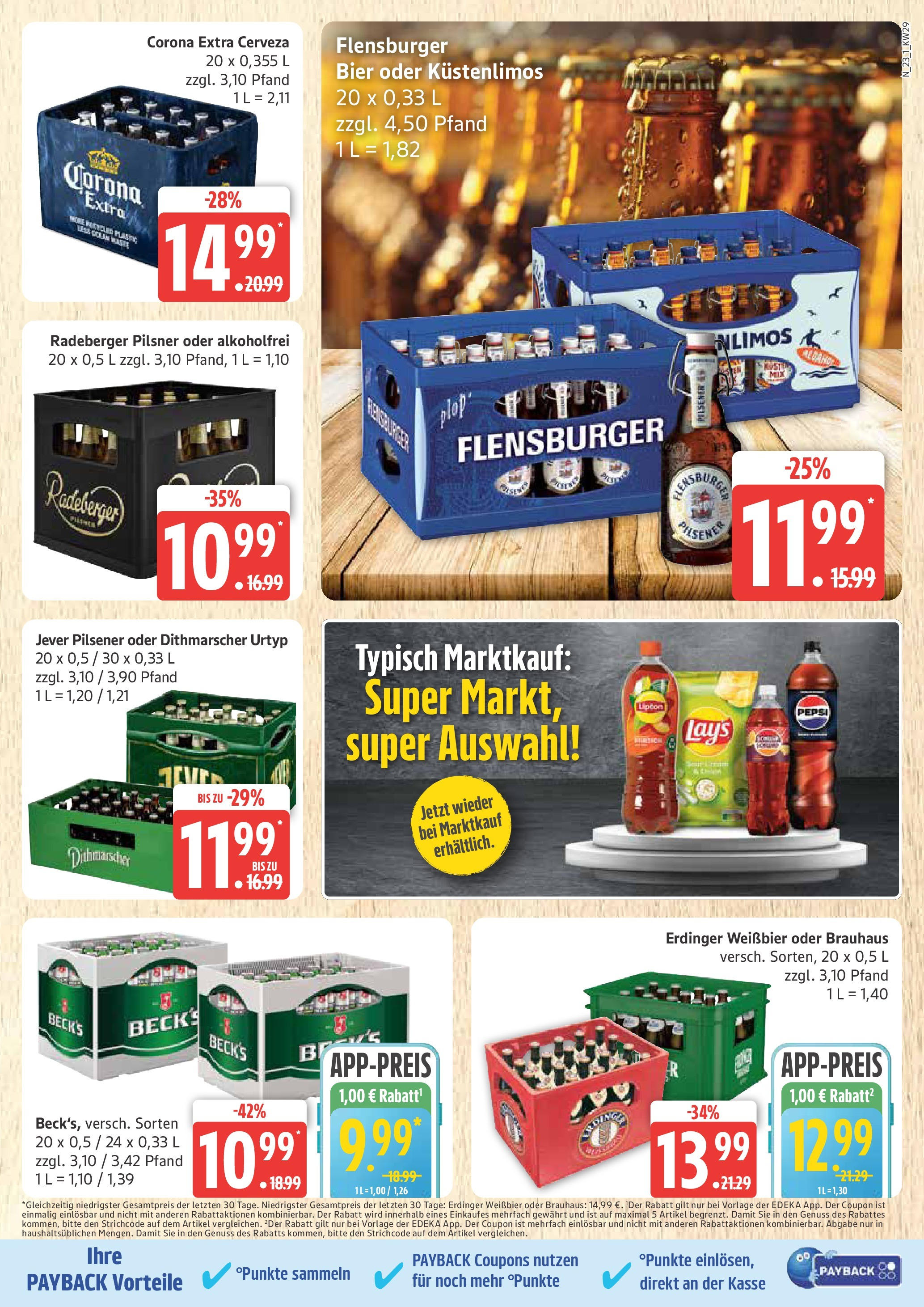 Marktkauf - Marktkauf: Wochenangebote (ab 13.07.2025) » Angebote online | Seite: 23 | Produkte: Erdinger, Bier, Weißbier, Jever