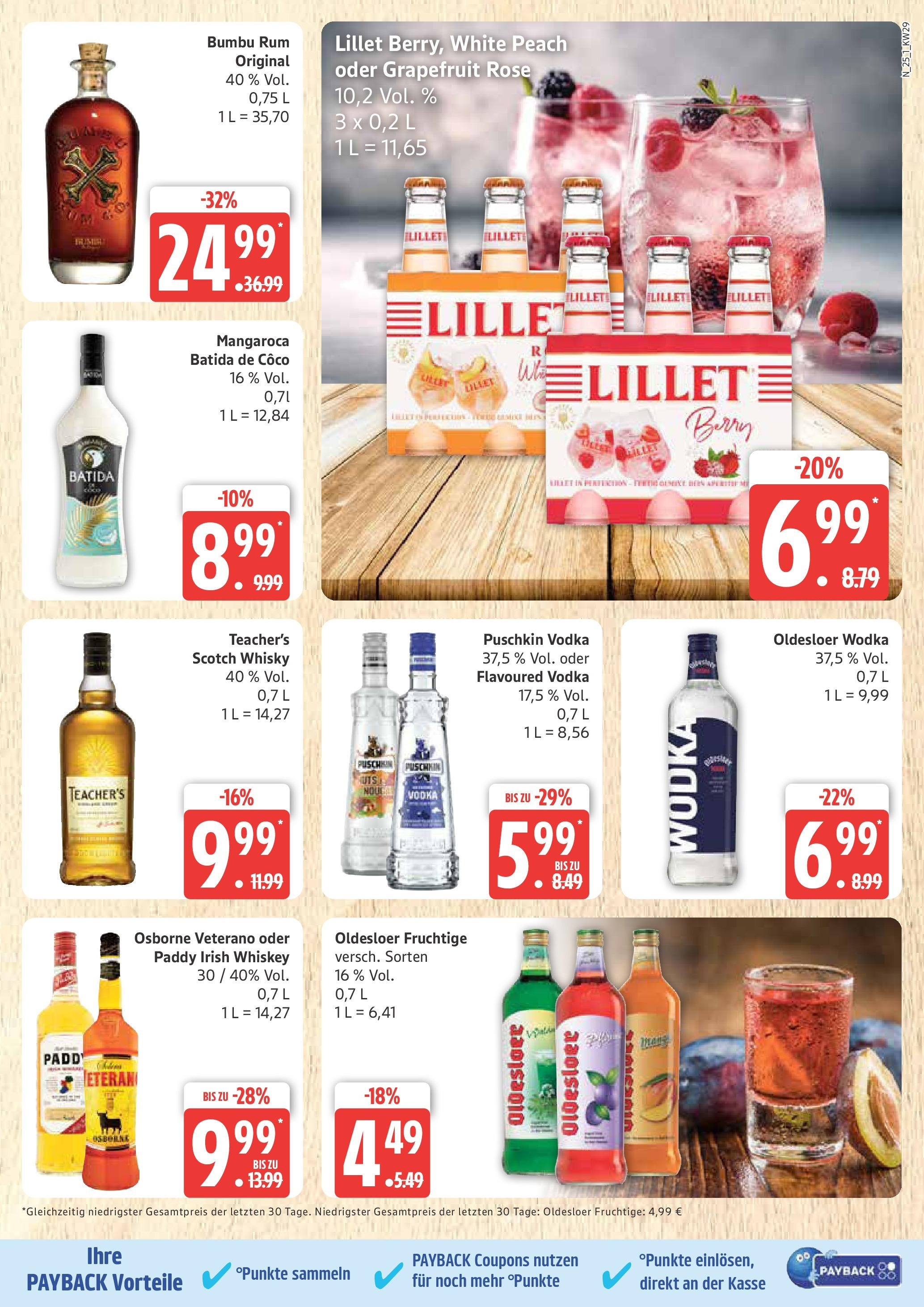 Marktkauf - Marktkauf: Wochenangebote (ab 13.07.2025) » Angebote online | Seite: 25 | Produkte: Rum, Lillet, Vodka, Whiskey