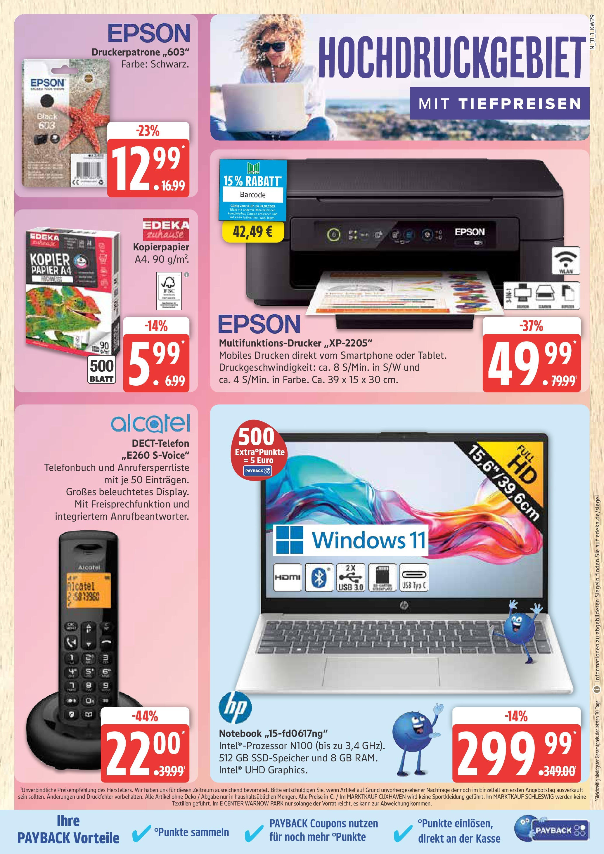 Marktkauf - Marktkauf: Wochenangebote (ab 13.07.2025) » Angebote online | Seite: 31 | Produkte: Epson, USB, Notebook, Reis