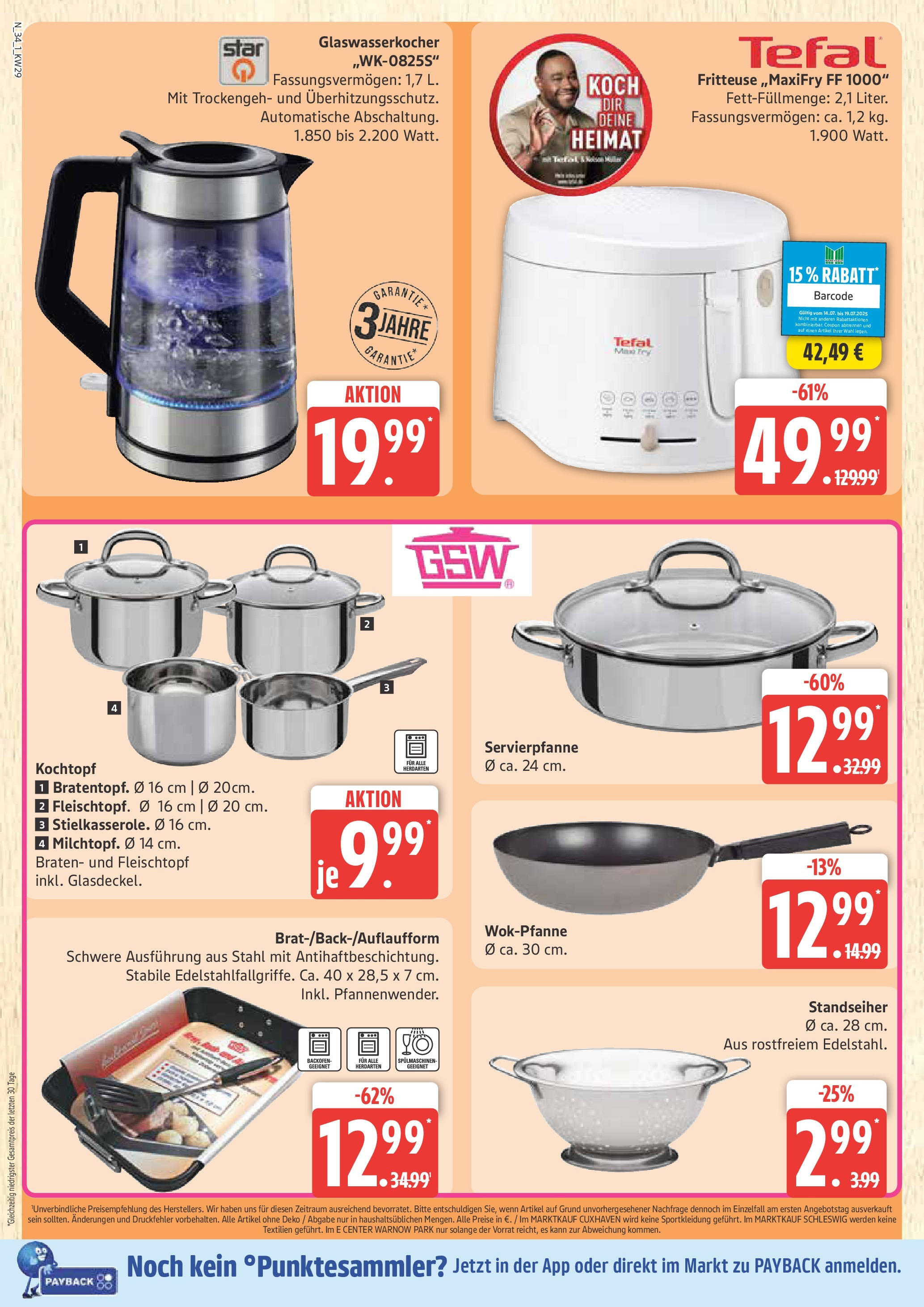 Marktkauf - Marktkauf: Wochenangebote (ab 13.07.2025) » Angebote online | Seite: 34 | Produkte: Backofen, Fritteuse