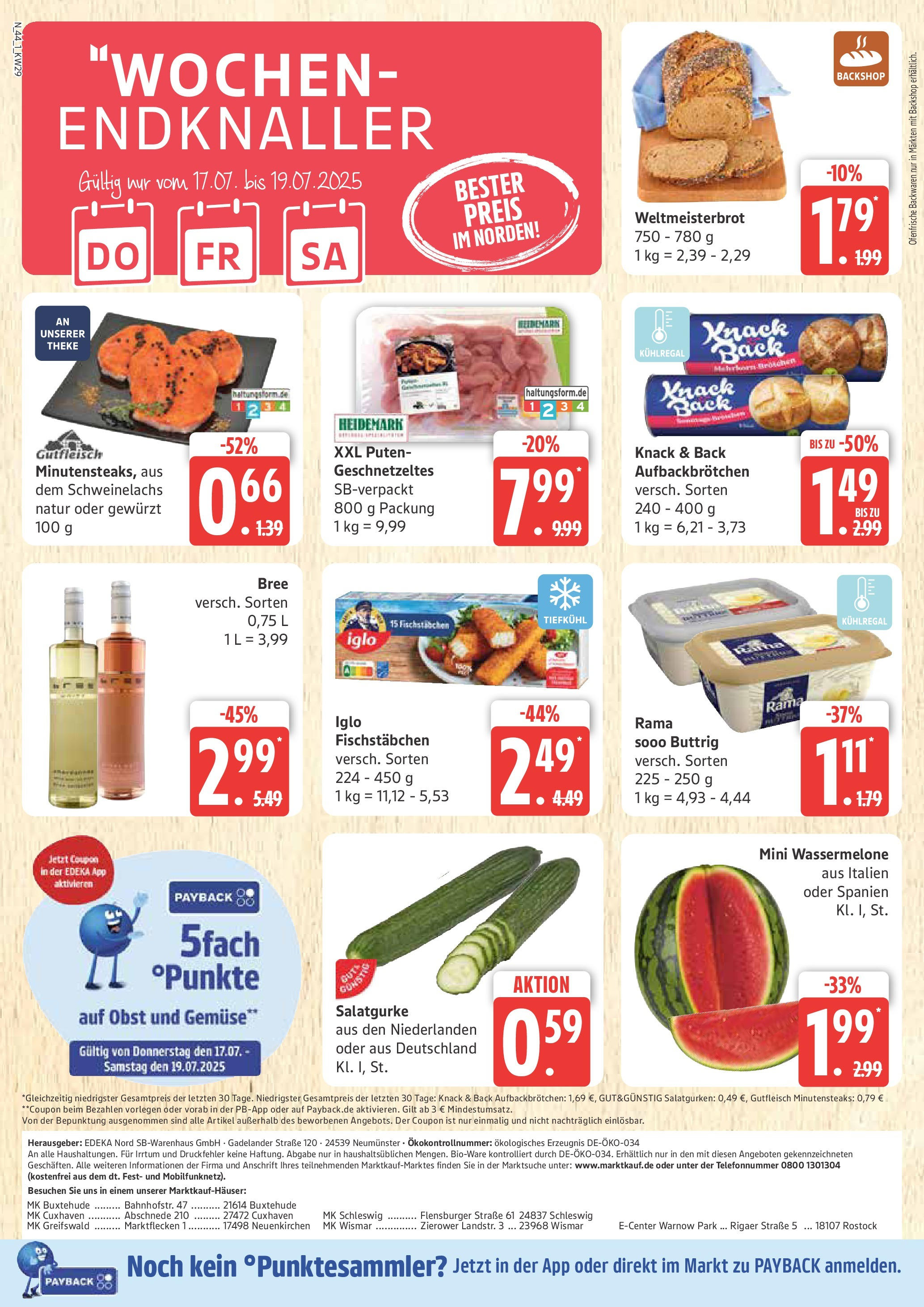 Marktkauf - Marktkauf: Wochenangebote (ab 13.07.2025) » Angebote online | Seite: 44 | Produkte: Rama, Theke, Flensburger, Fischstabchen