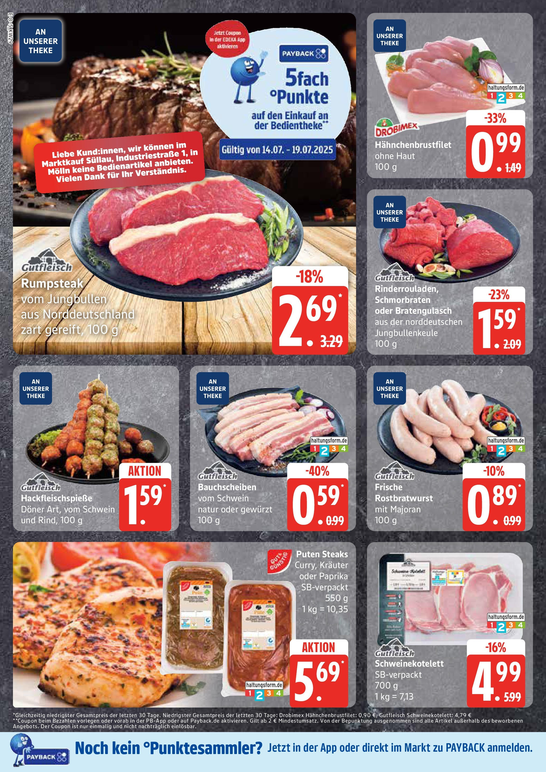 Edeka prospekt Ratzeburg	 (ab 13.07.2025) » Angebote Online | Seite: 8 | Produkte: Rumpsteak, Theke, Paprika, Steak