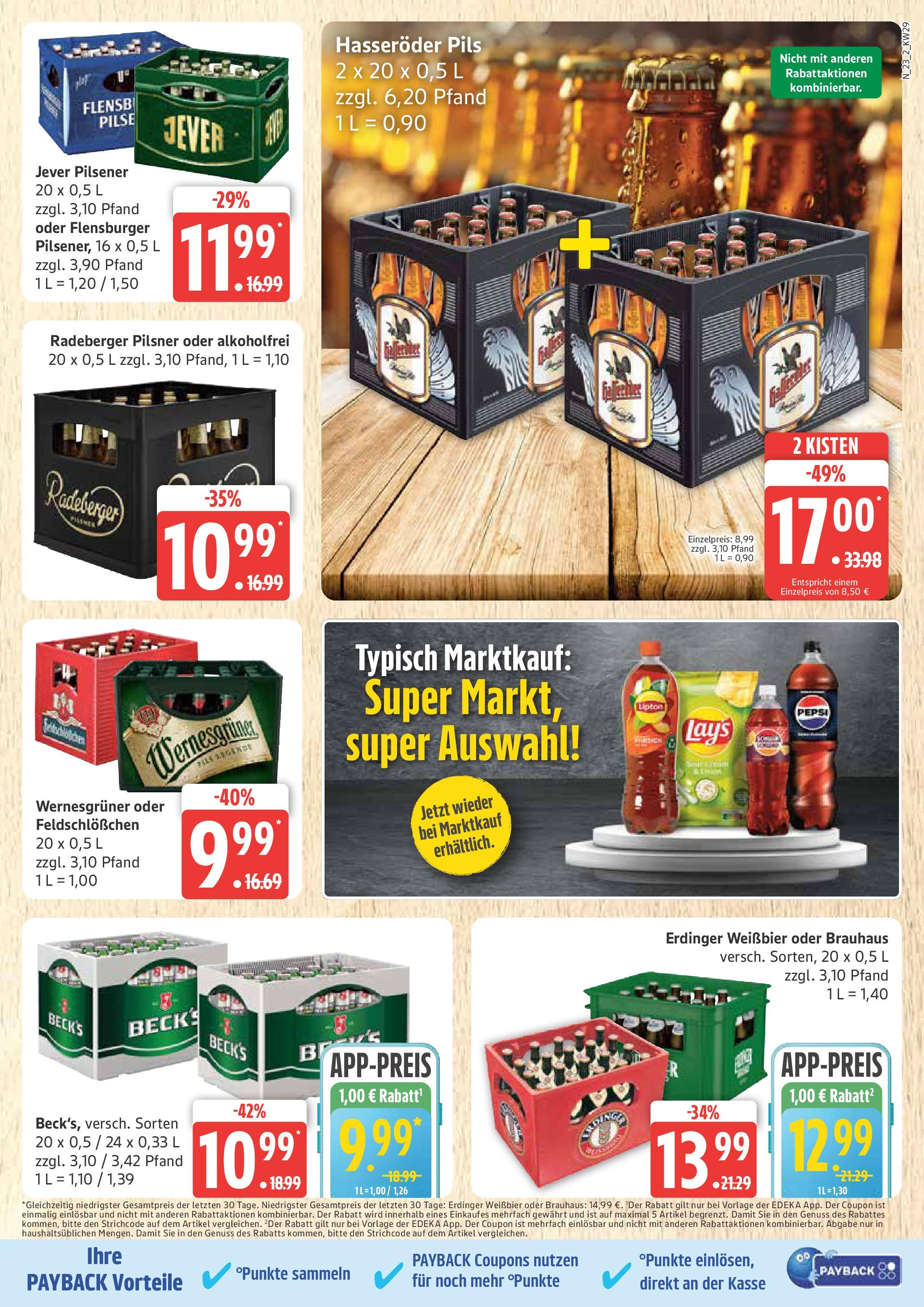 Marktkauf - Marktkauf: Wochenangebote (ab 13.07.2025) » Angebote online | Seite: 23 | Produkte: Erdinger, Pils, Jever, Radeberger pilsner