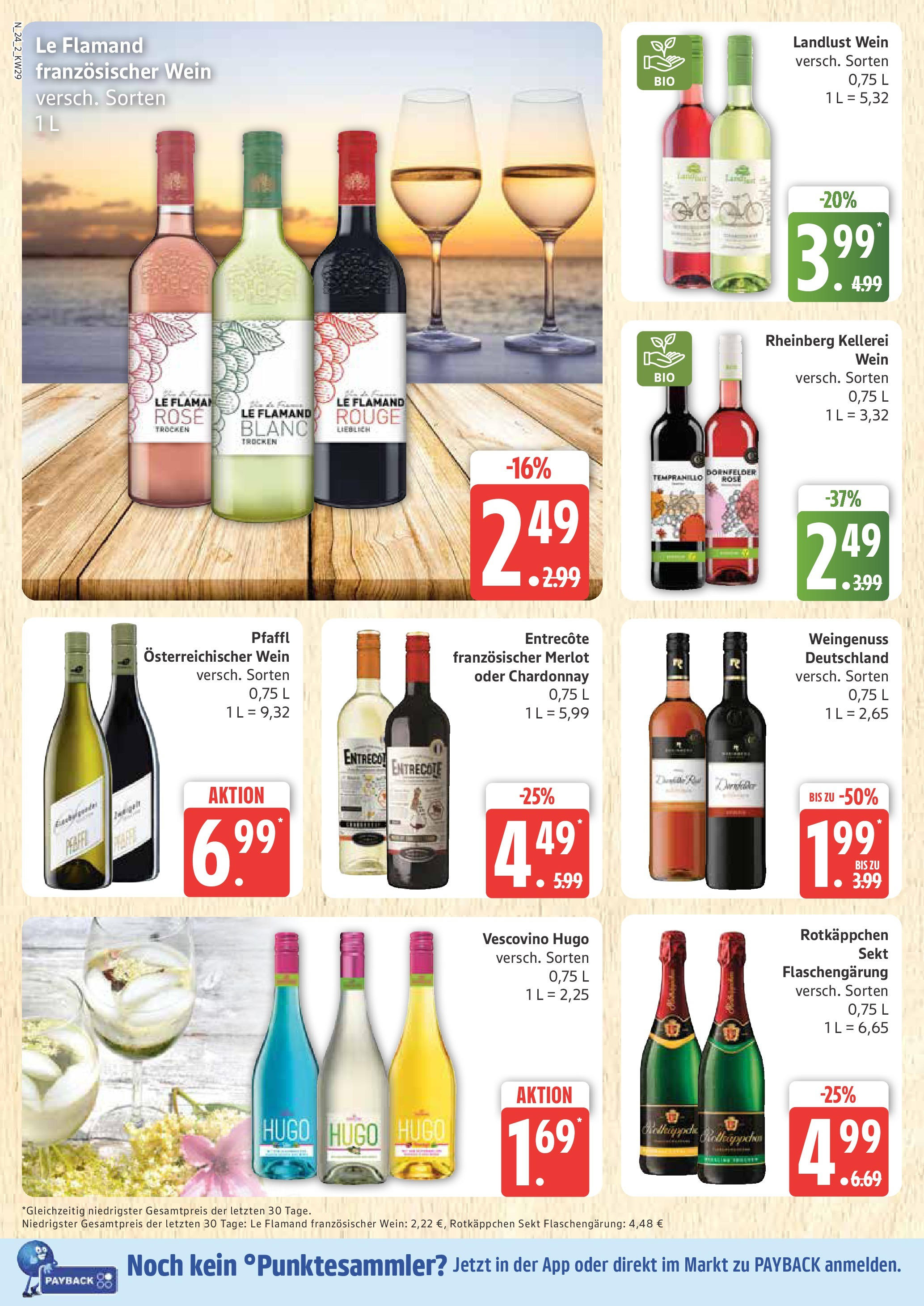 Marktkauf - Marktkauf: Wochenangebote (ab 13.07.2025) » Angebote online | Seite: 24 | Produkte: Rotkappchen sekt, Merlot, Rouge, Hugo