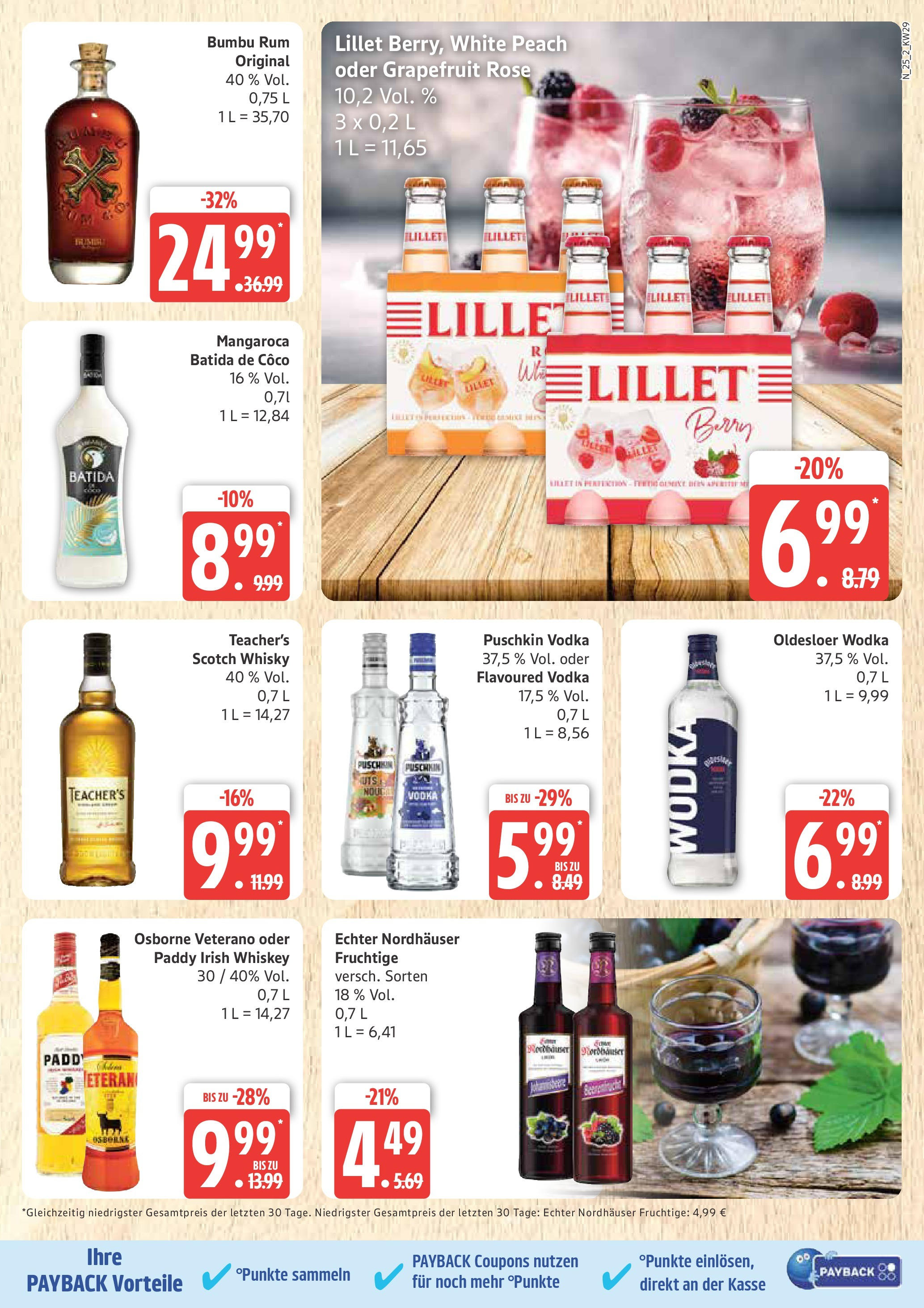Marktkauf - Marktkauf: Wochenangebote (ab 13.07.2025) » Angebote online | Seite: 25 | Produkte: Lillet, Vodka, Wodka, Whiskey